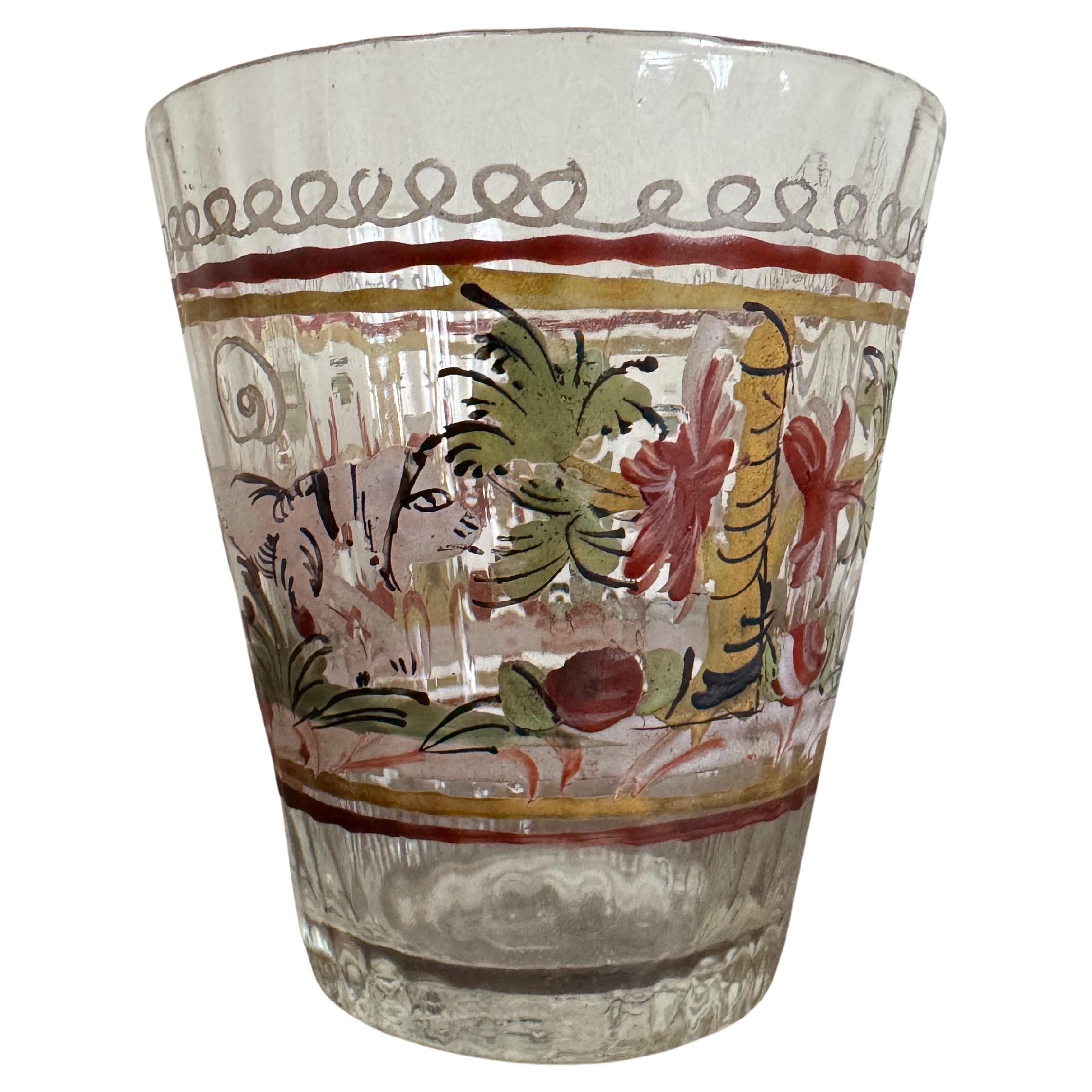 Deutscher Klarglasbecher aus dem 18. im Angebot
