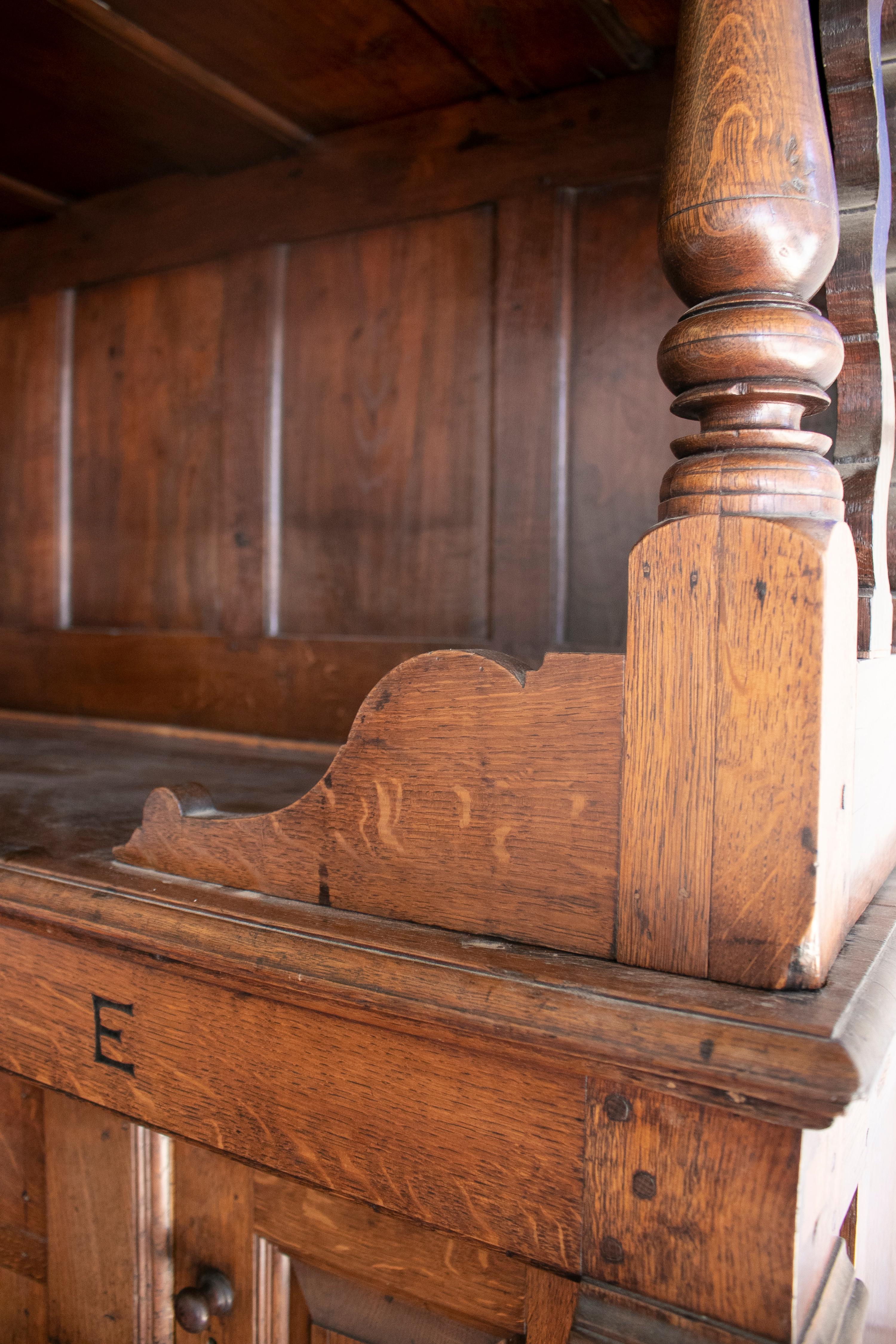 18th Century German Court Cupboard w/ Drawers & Panel Doors 6
