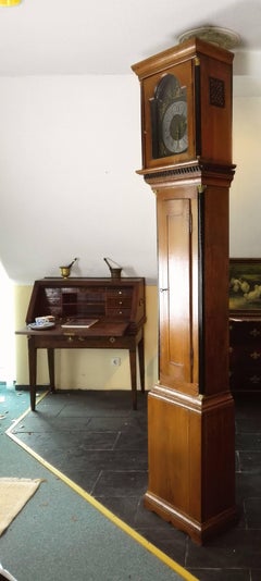 18th Century German Empire Solid Oak Grandfather Clock Called "Standuhr"