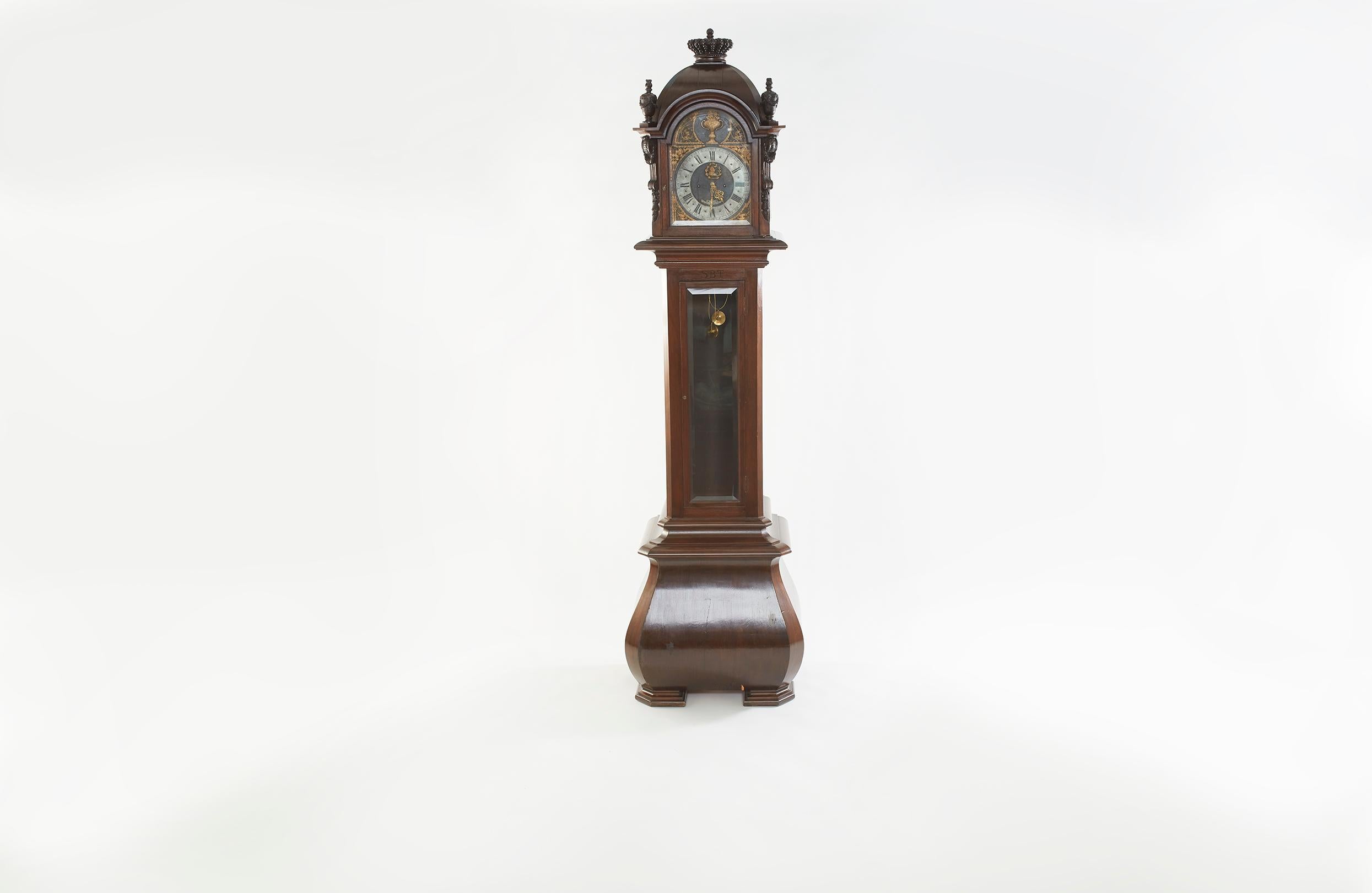 Horloge grand-père allemande du 18e siècle en vente 5
