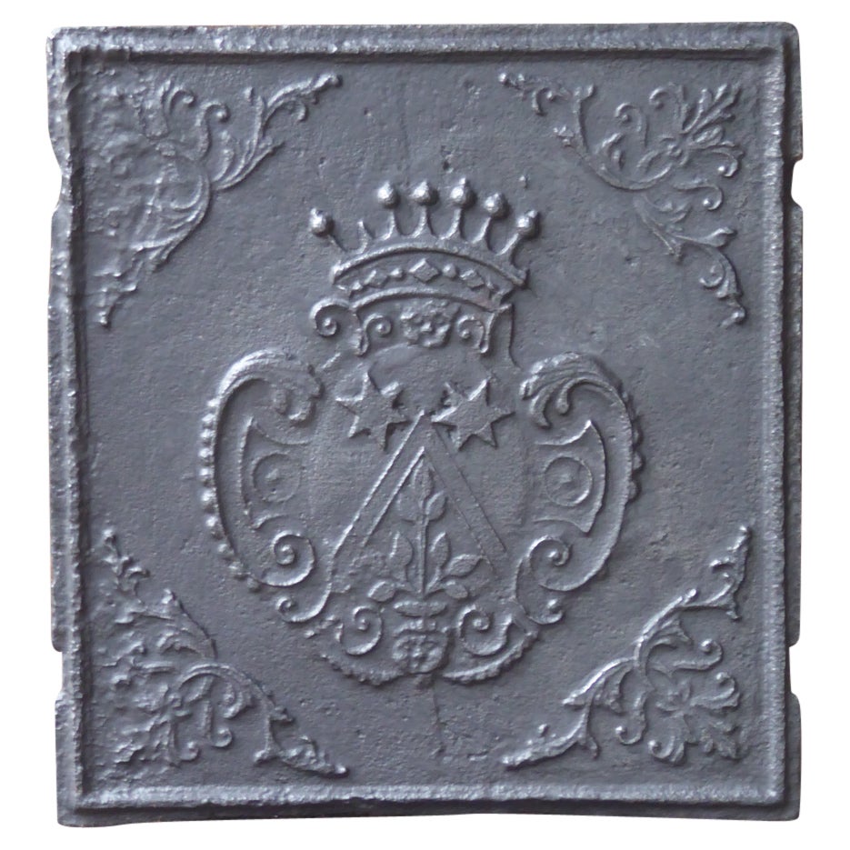 18th Century German Louis XV 'Coat of Arms' Fireback / Backsplash