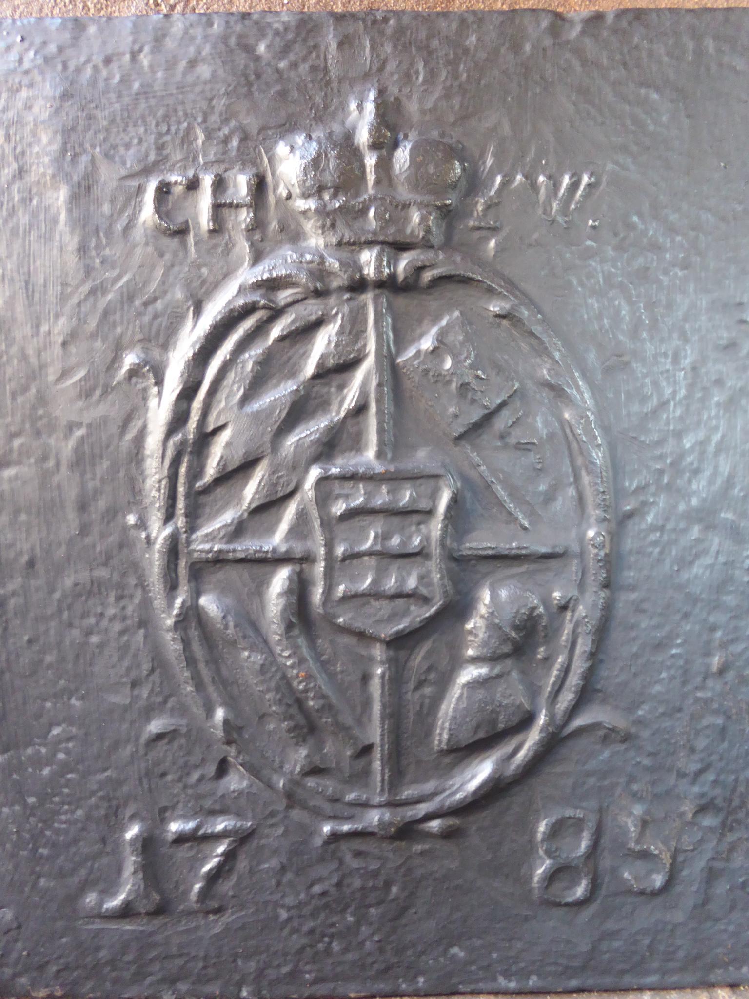 18th Century German Louis XV 'Coat of Arms' Fireback 1