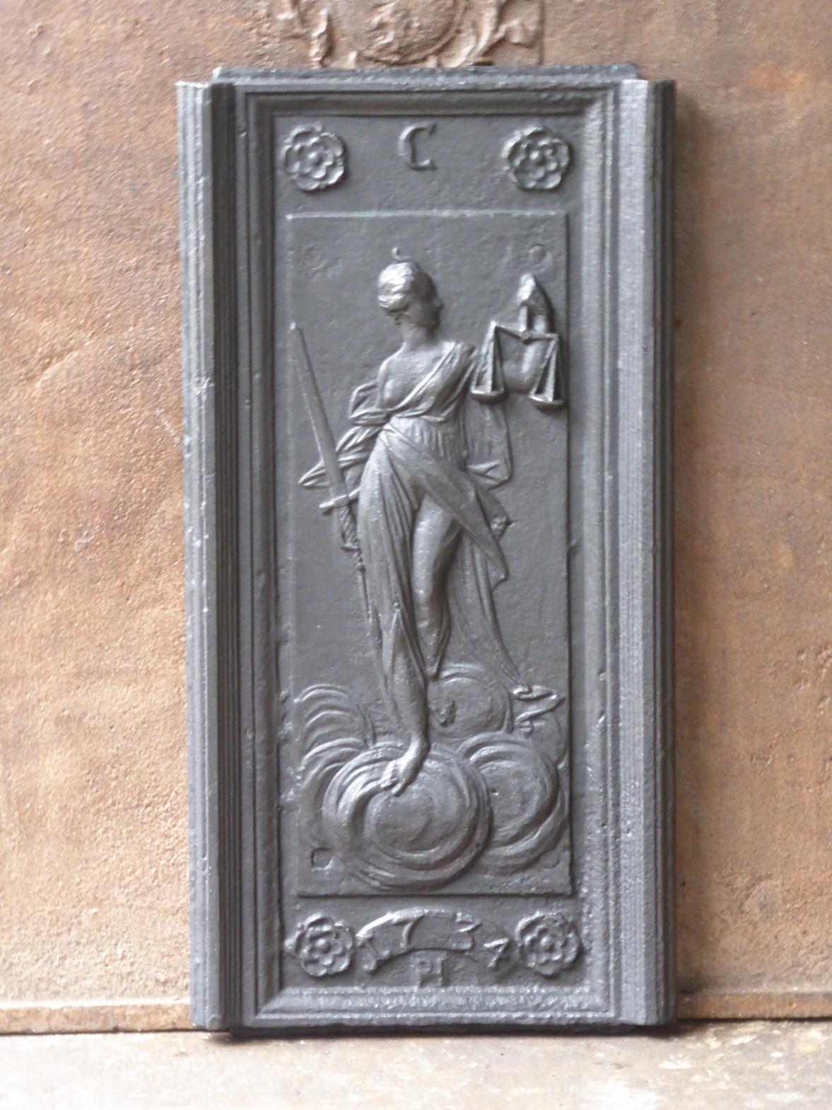 Cast 18th Century German Louis XV 'Justice' Fireback