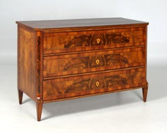 18th Century German Louis XVI Chest Of Drawers with Marquetry, Circa 1780