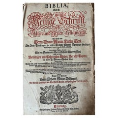 18th Century German Martin Luther Holy Bible.