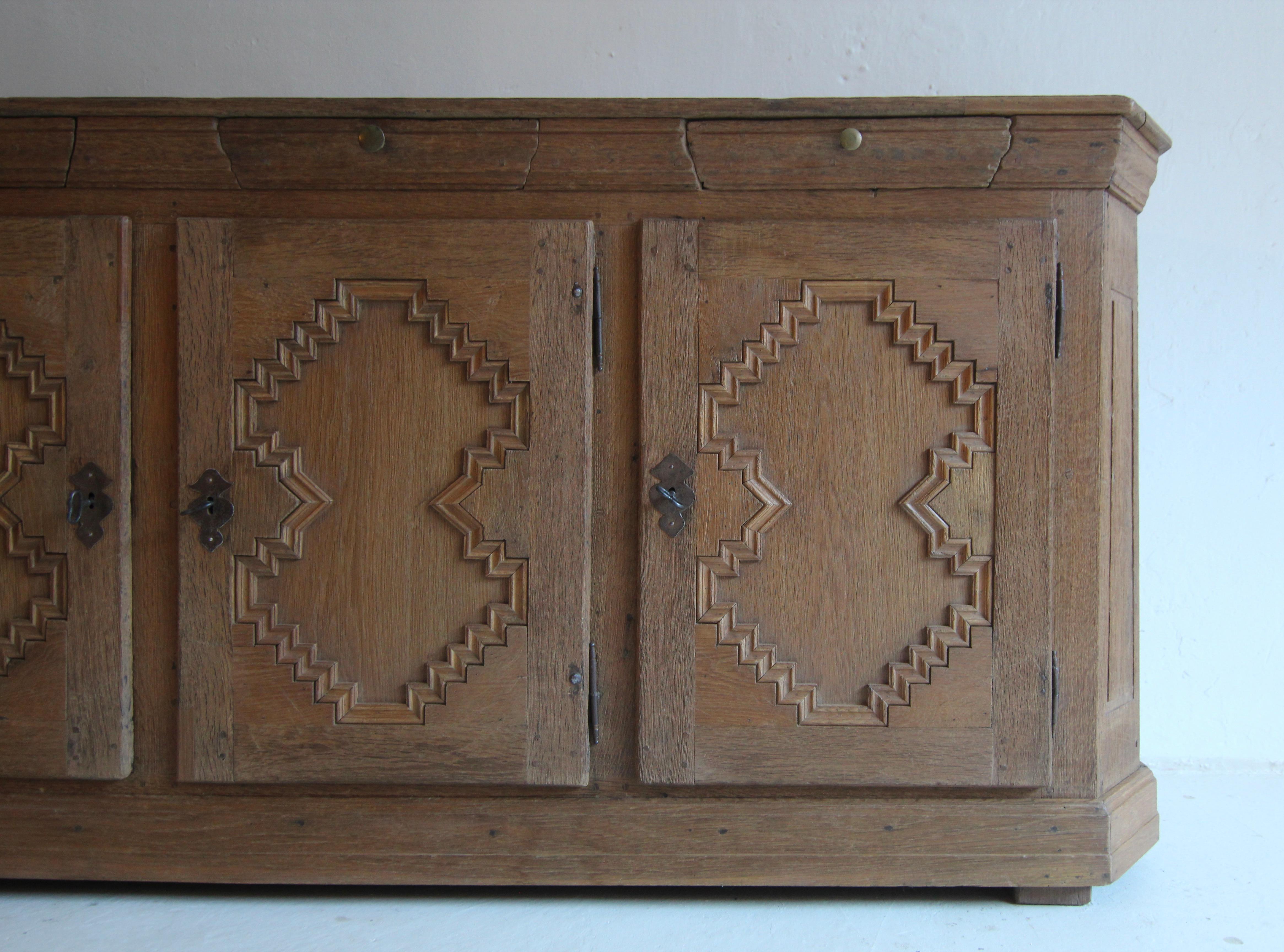 18th Century German Oak Buffet Sideboard 5