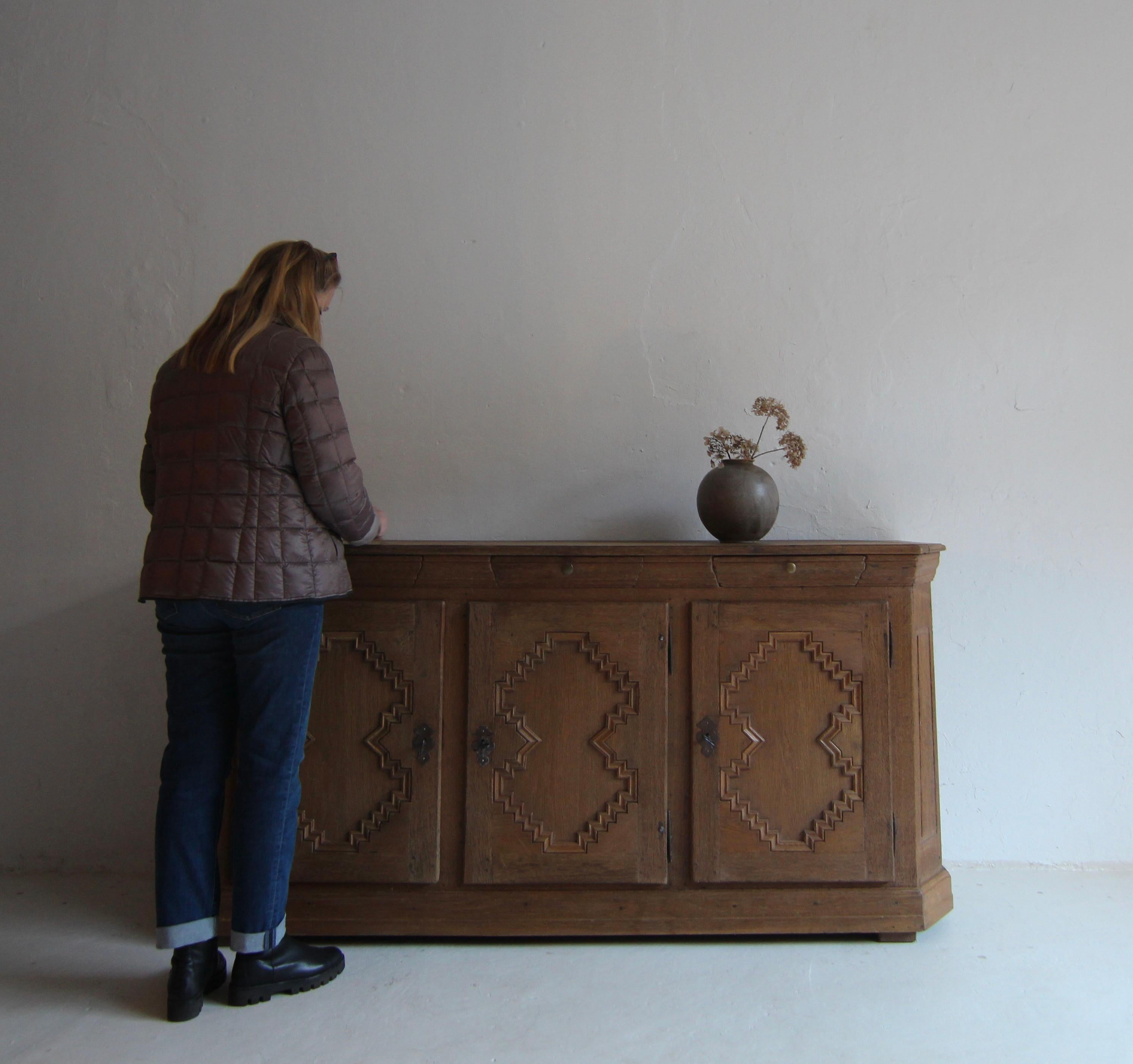 18th Century and Earlier 18th Century German Oak Buffet Sideboard