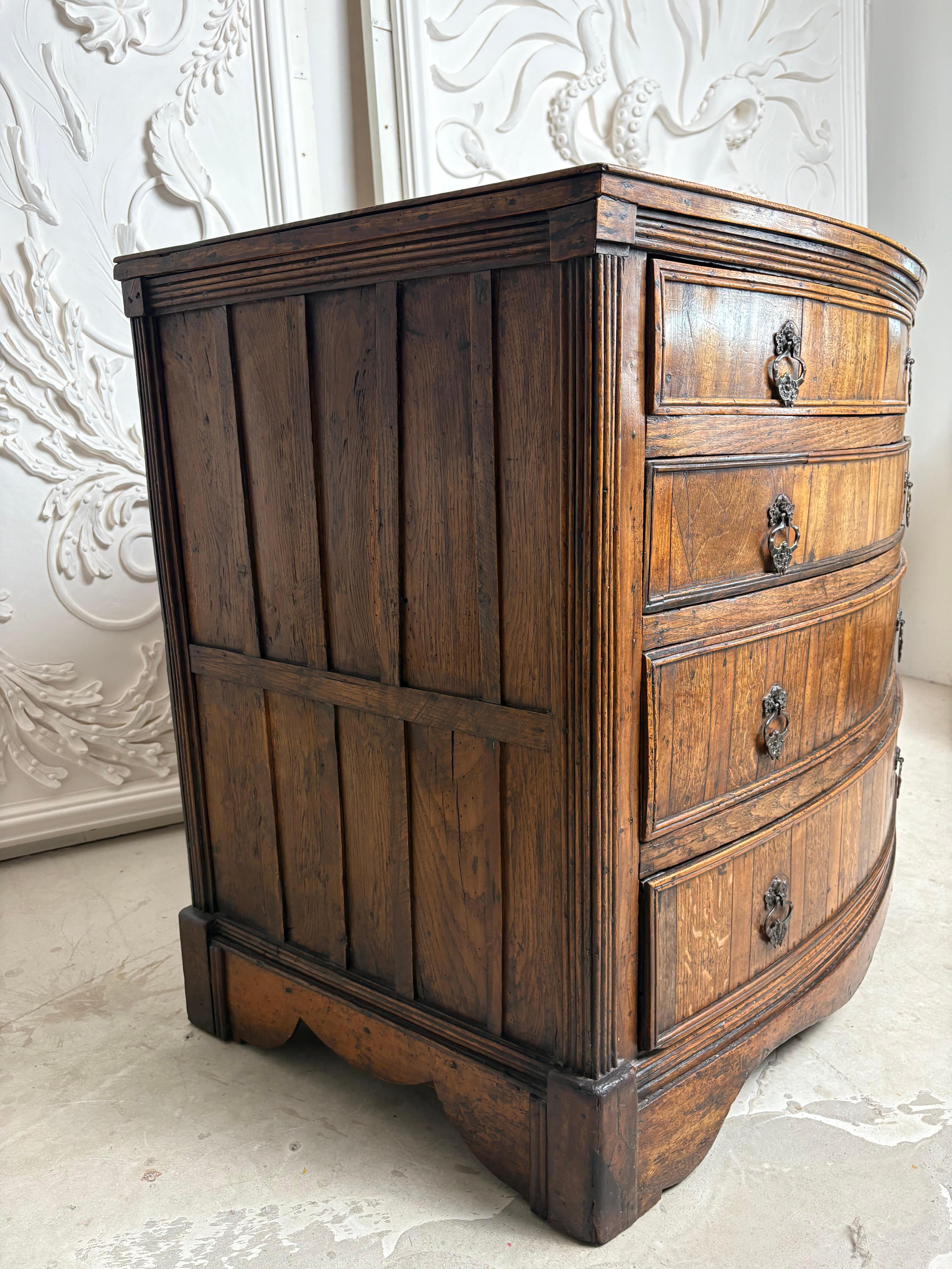 Fruitwood 18th Century German Oak Commode For Sale