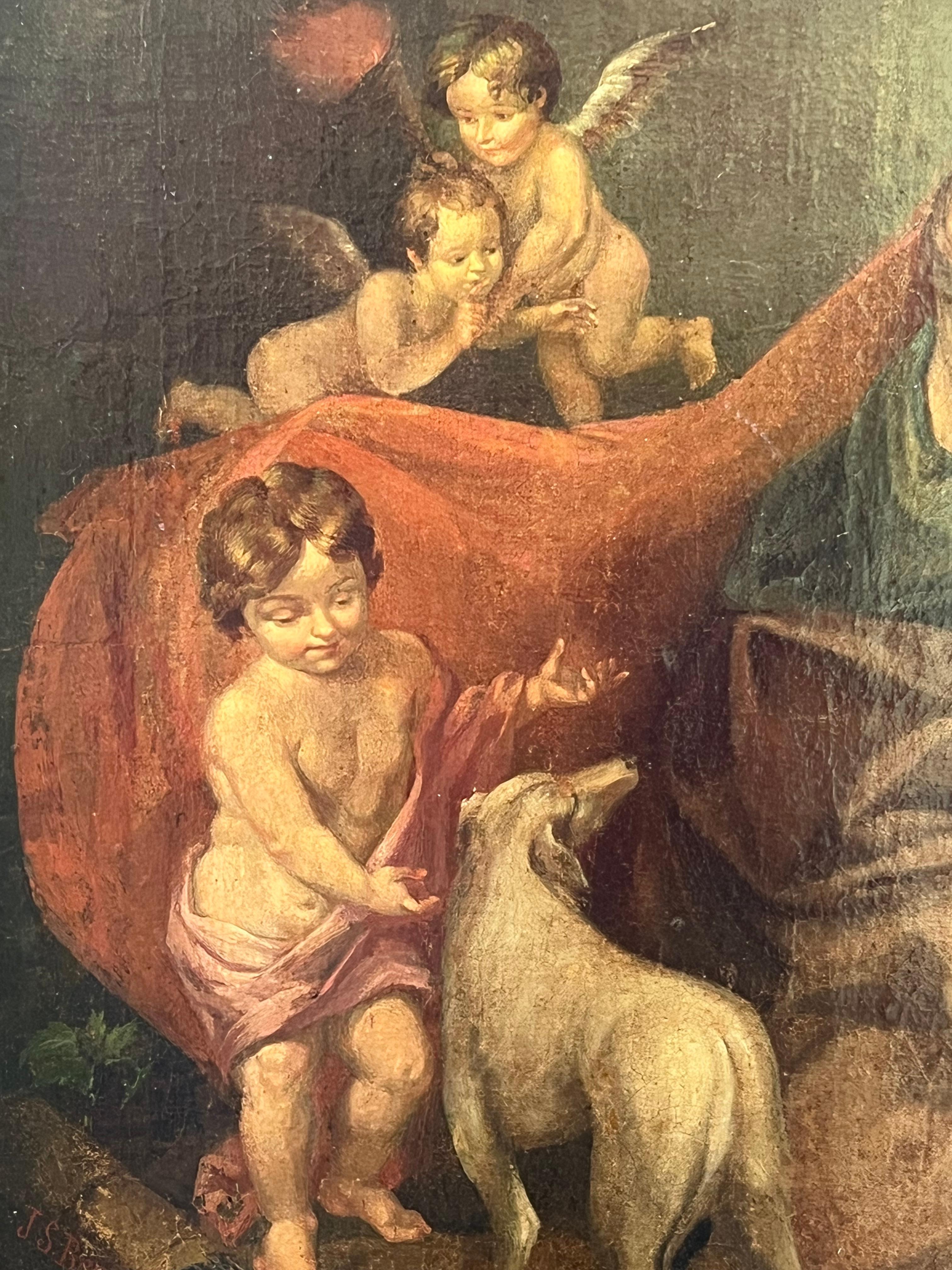 18th Century German Old Master Painting “Diana and Endymion