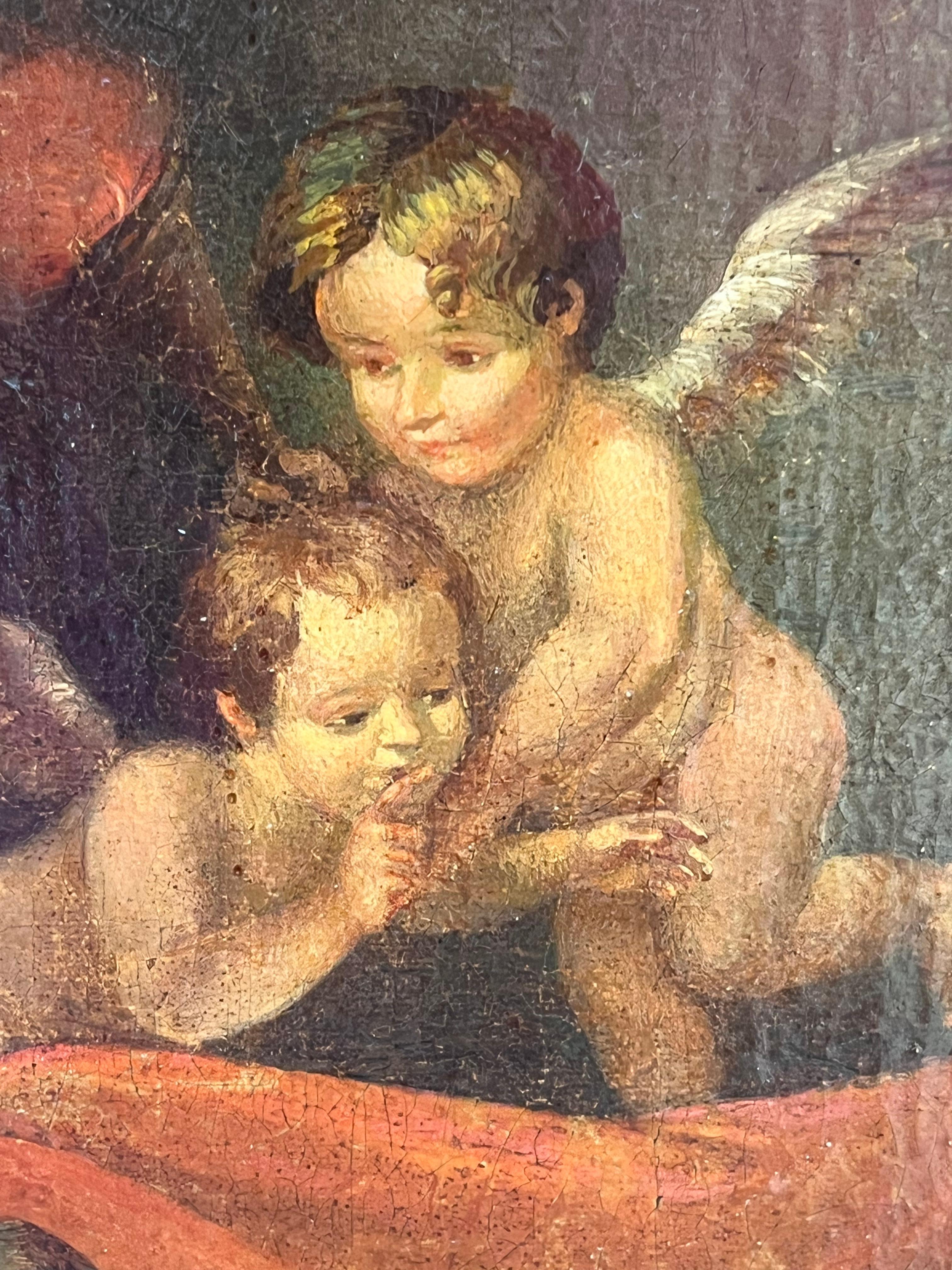 18th Century German Old Master Painting “Diana and Endymion