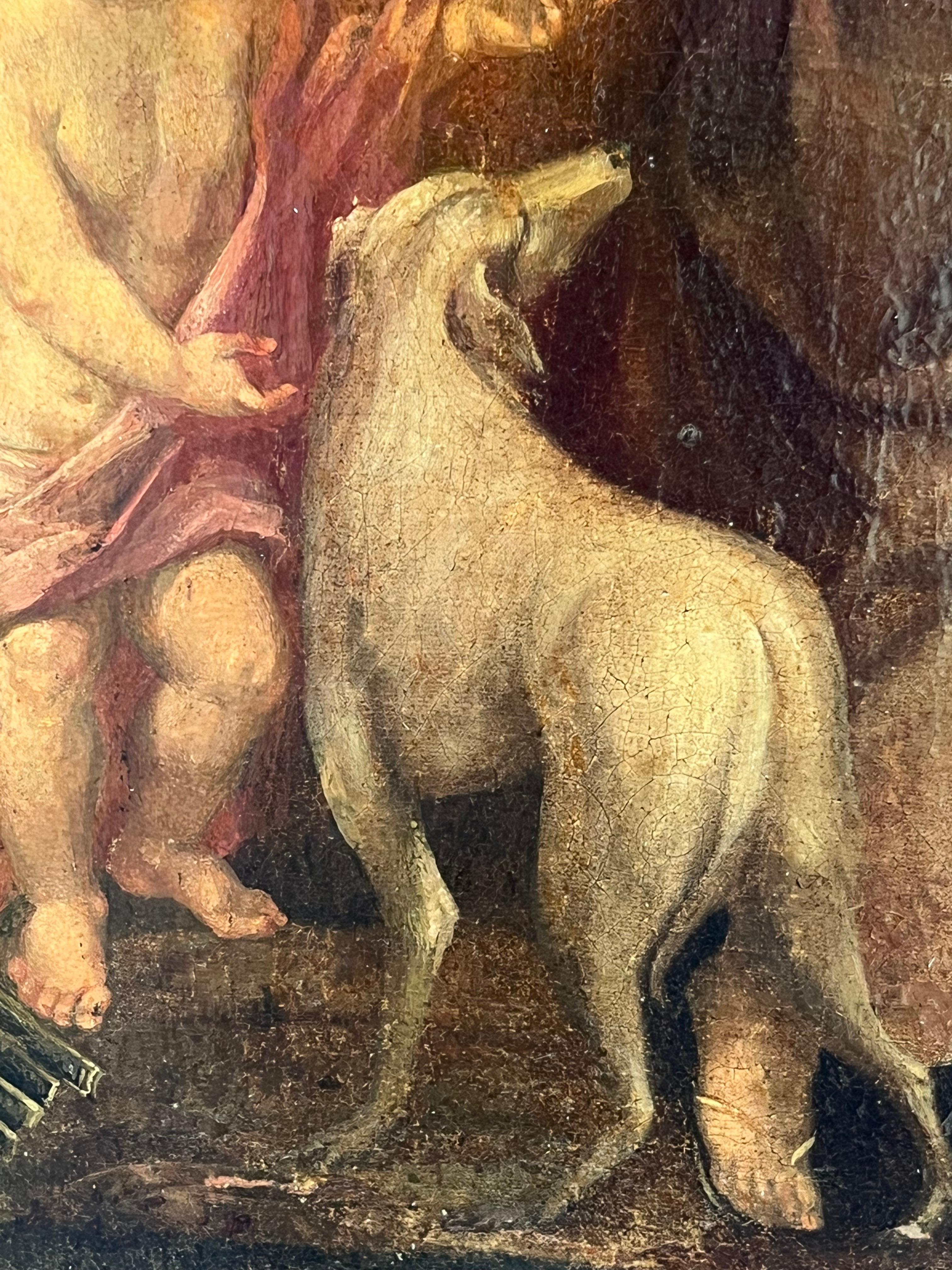 18th Century German Old Master Painting “Diana and Endymion