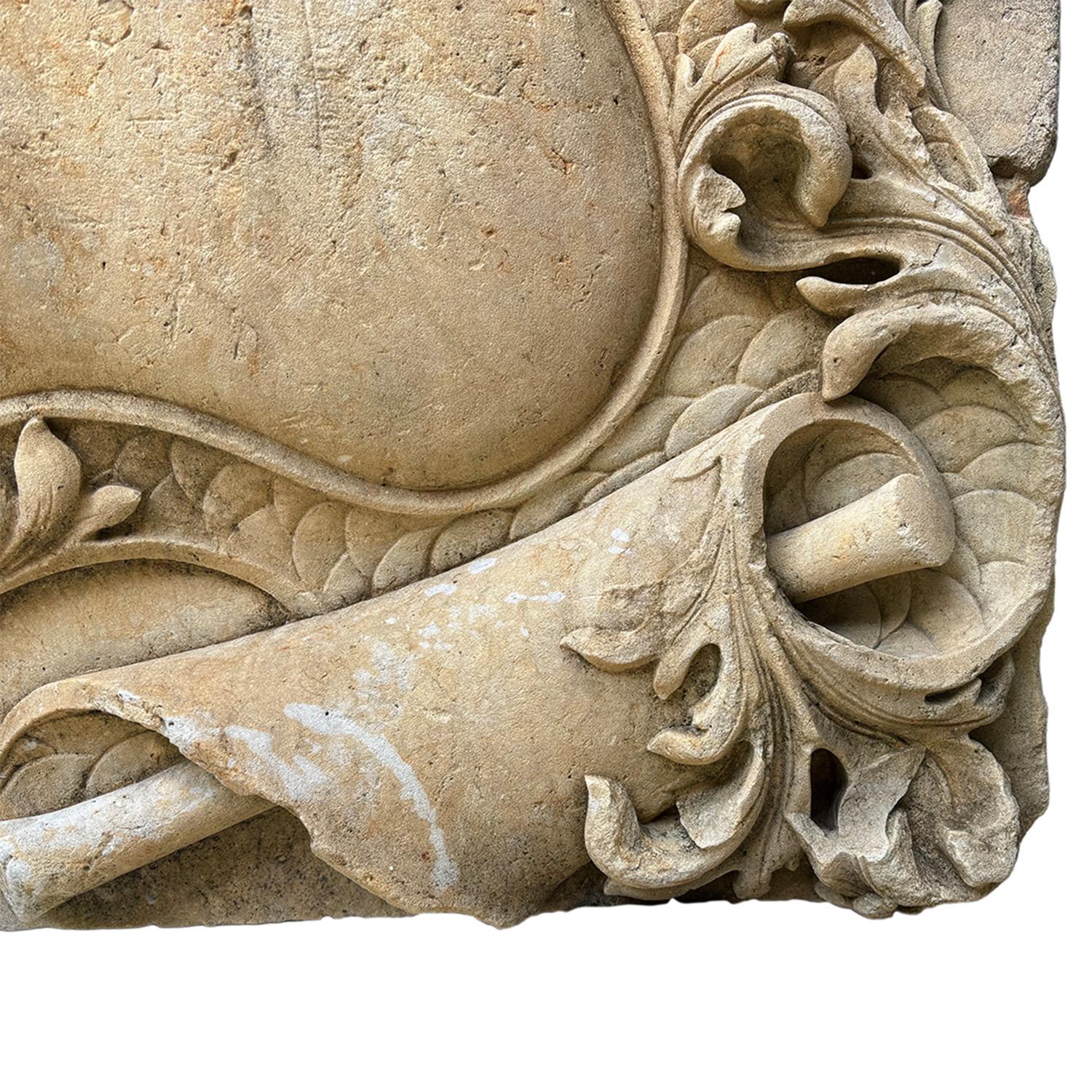 18th Century and Earlier 18th Century German Pair of Similar Antique Baroque Sandstone Wall Reliefs For Sale