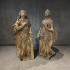 18th Century German Pair of Stone Statues