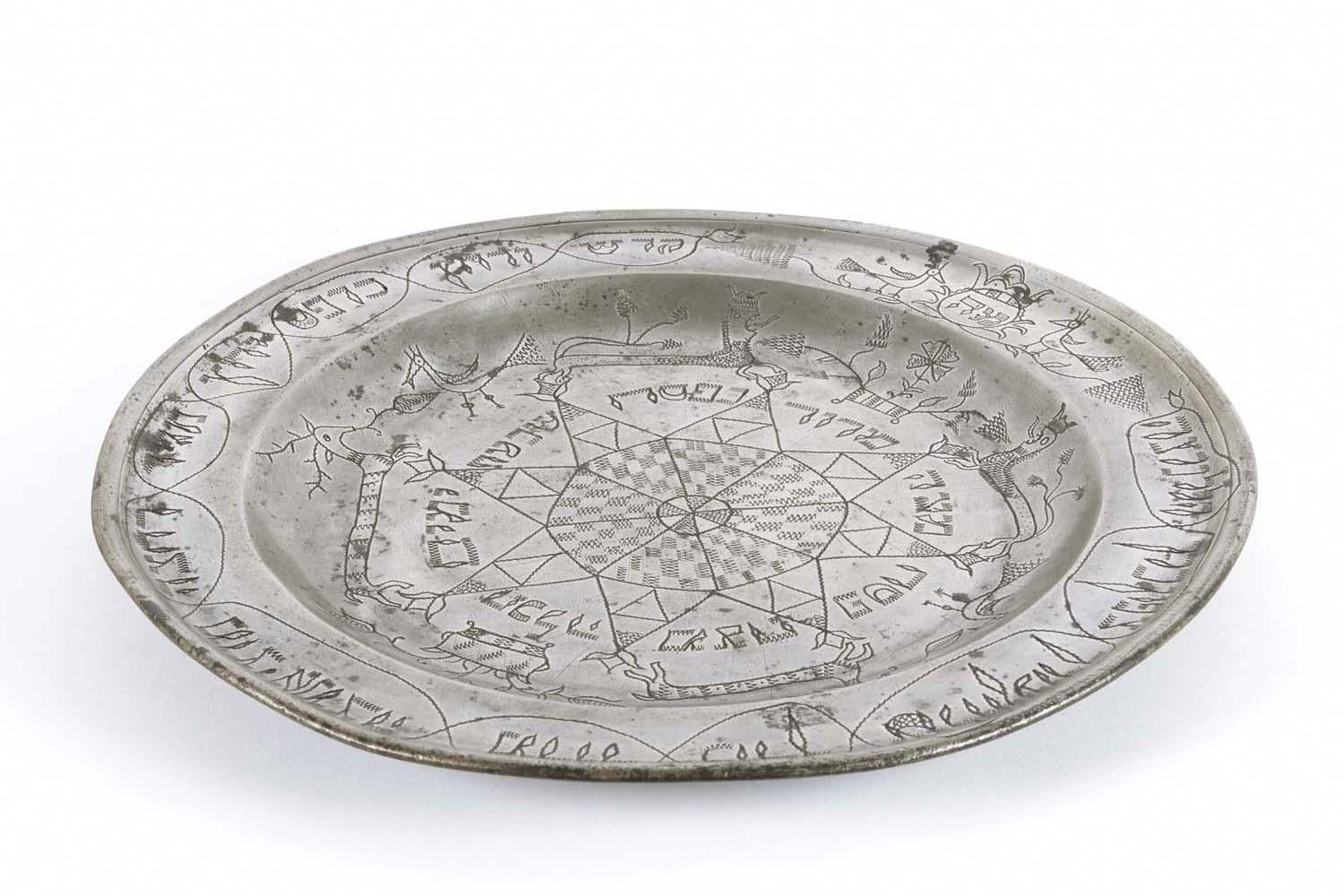 18th Century German Pewter Passover Plate For Sale 2