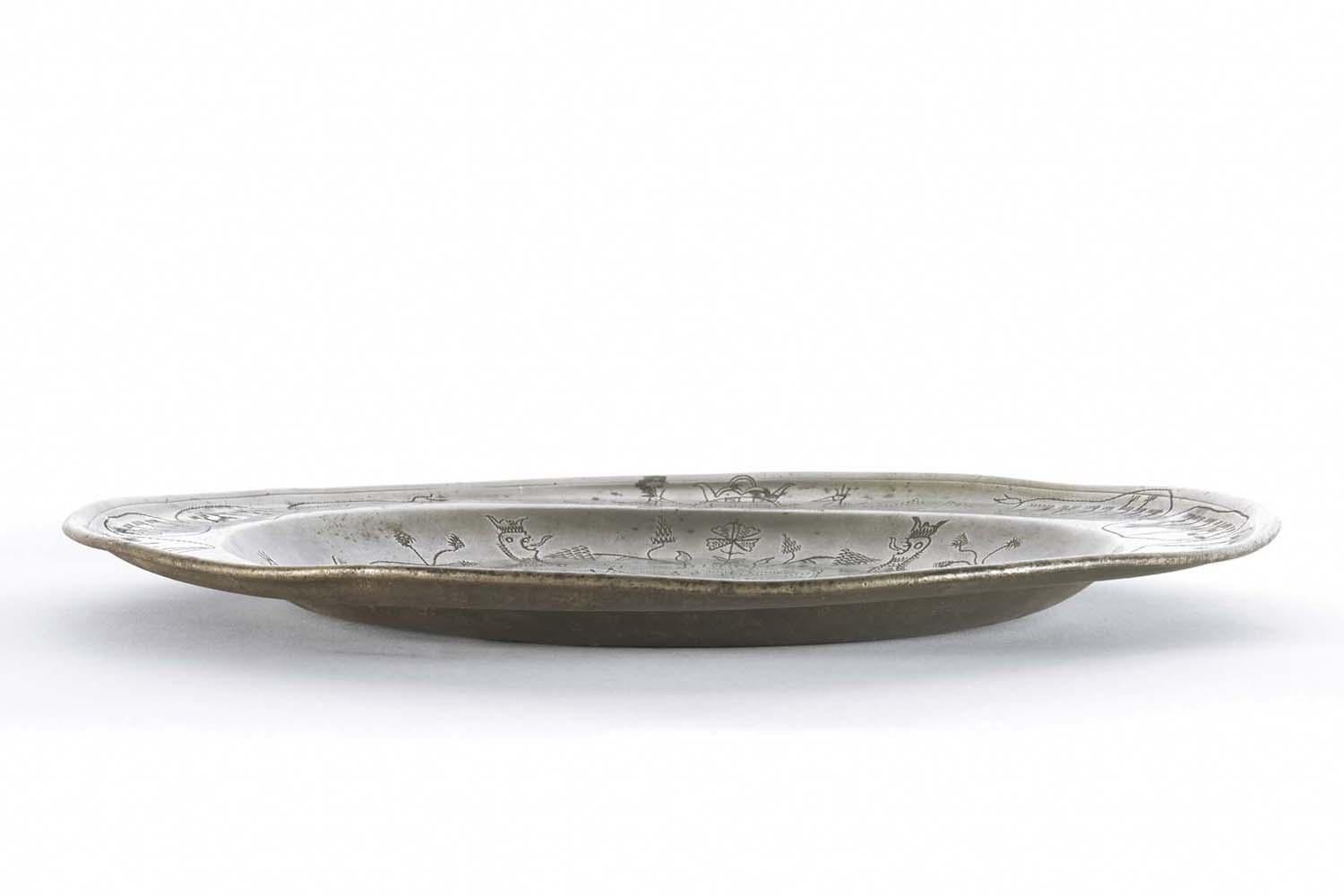 18th Century German Pewter Passover Plate For Sale 3