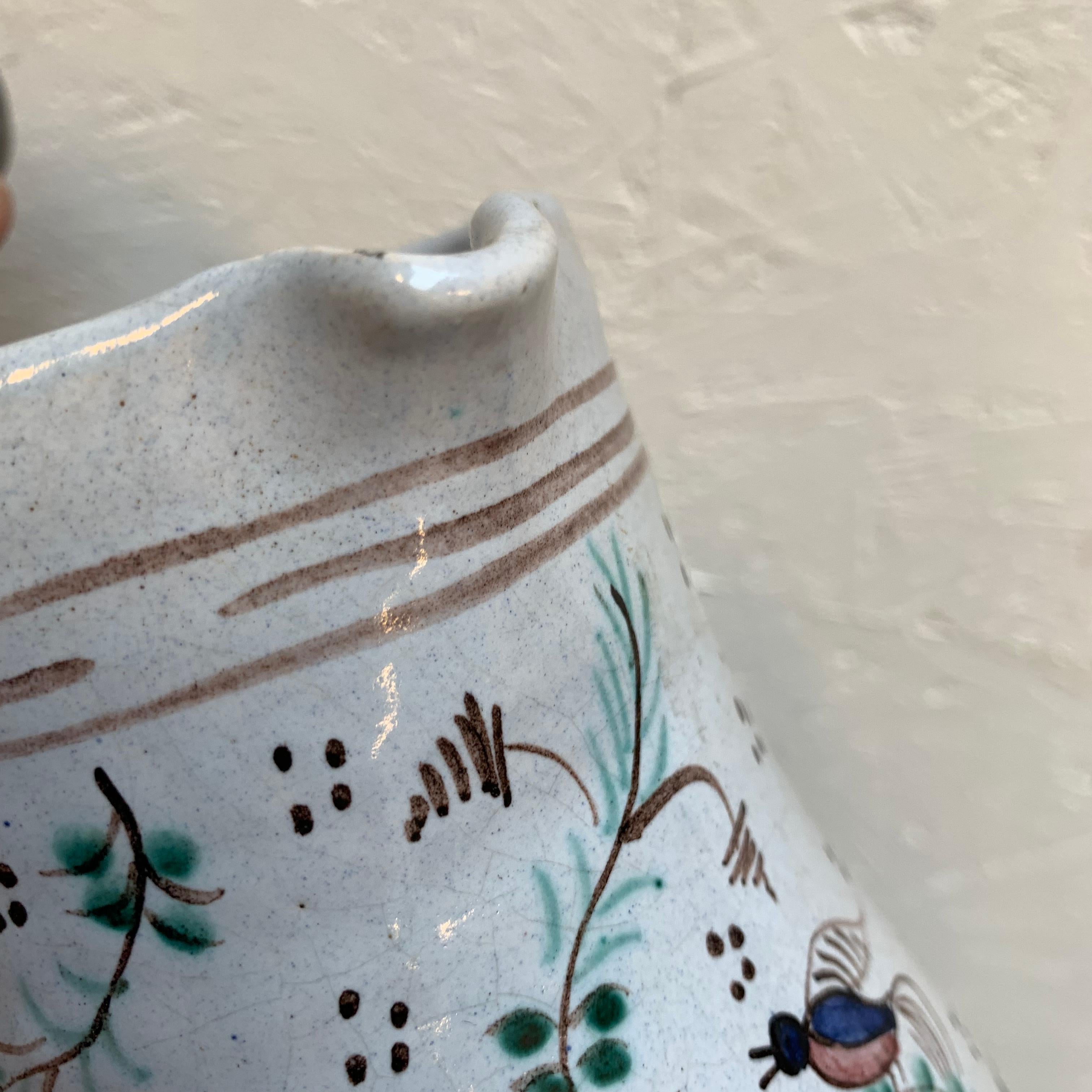 18th Century German Polychrome Enghals Krug Jug 3