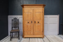 18th Century German Provincial Baroque Cabinet Made of Pine