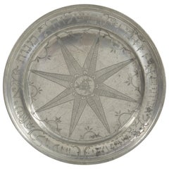 18th Century German Pewter Purim Plate