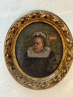Portrait allemand ou autrichien du 18e siècle d'une dame noble avec des armoiries