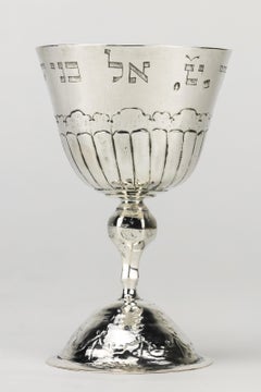 18th Century German Silver Festival Kiddush Goblet