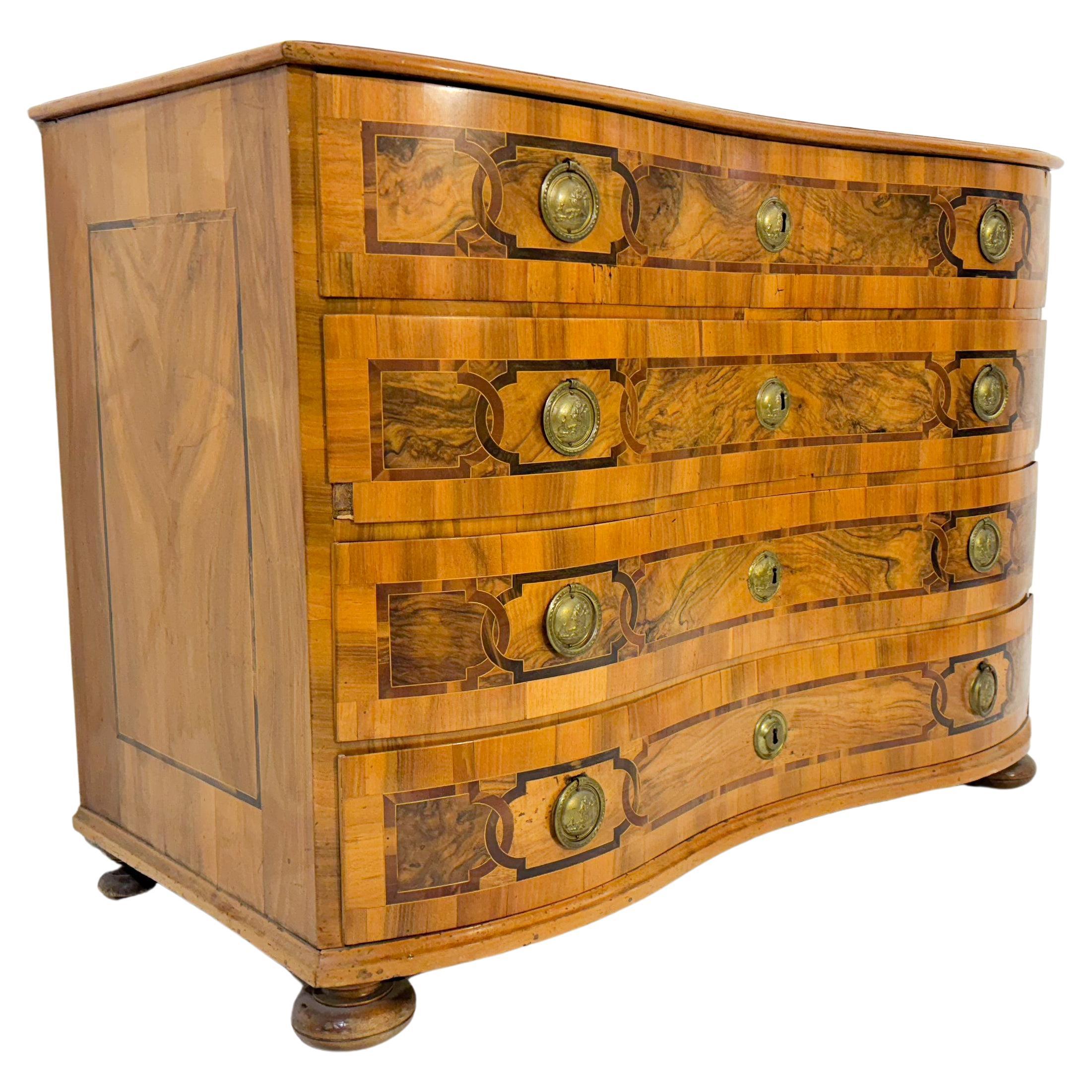 18th Century German Walnut Chest of Drawers For Sale
