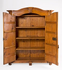 18th Century German Wardrobe, Cupboard, Carved Limewood, Louis XVI, circa 1790