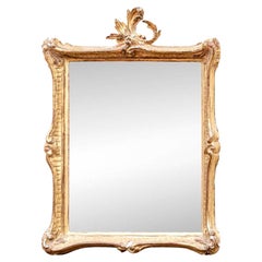 Antique 18th Century Gesso And Gilt Wood Mirror