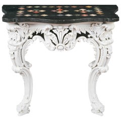 18th Century Gesso and Marble Console Table