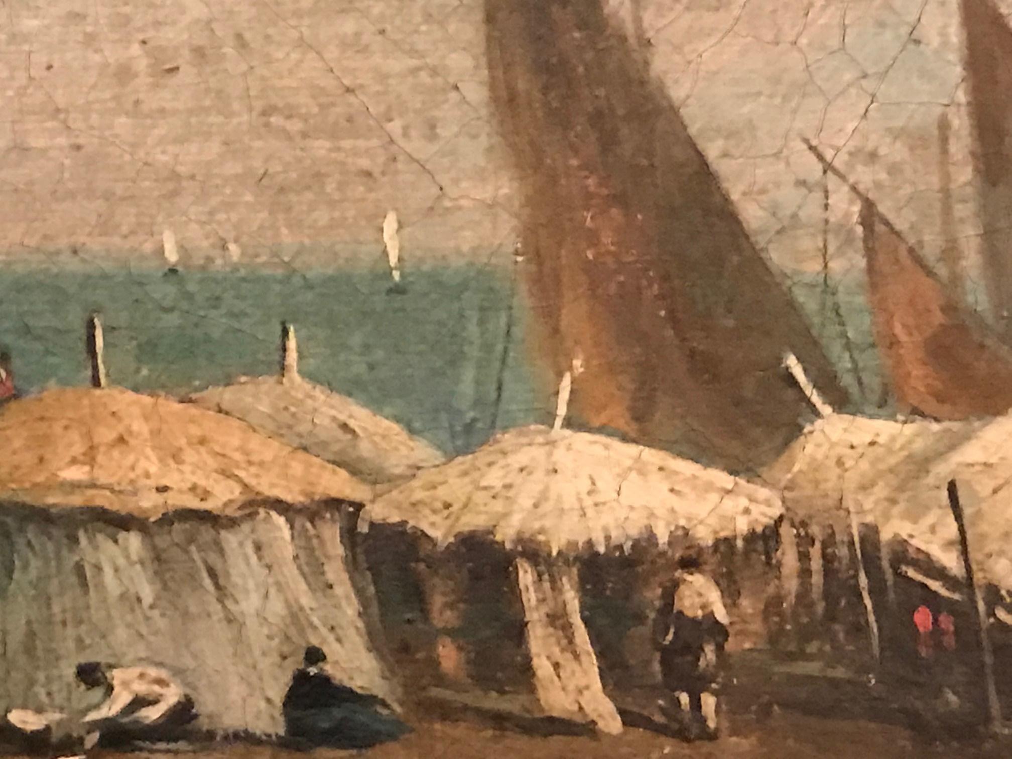 Siglo XVIII Pintura del Viejo Maestro Giacomo Guardi de la laguna veneciana, Procedencia en venta 5