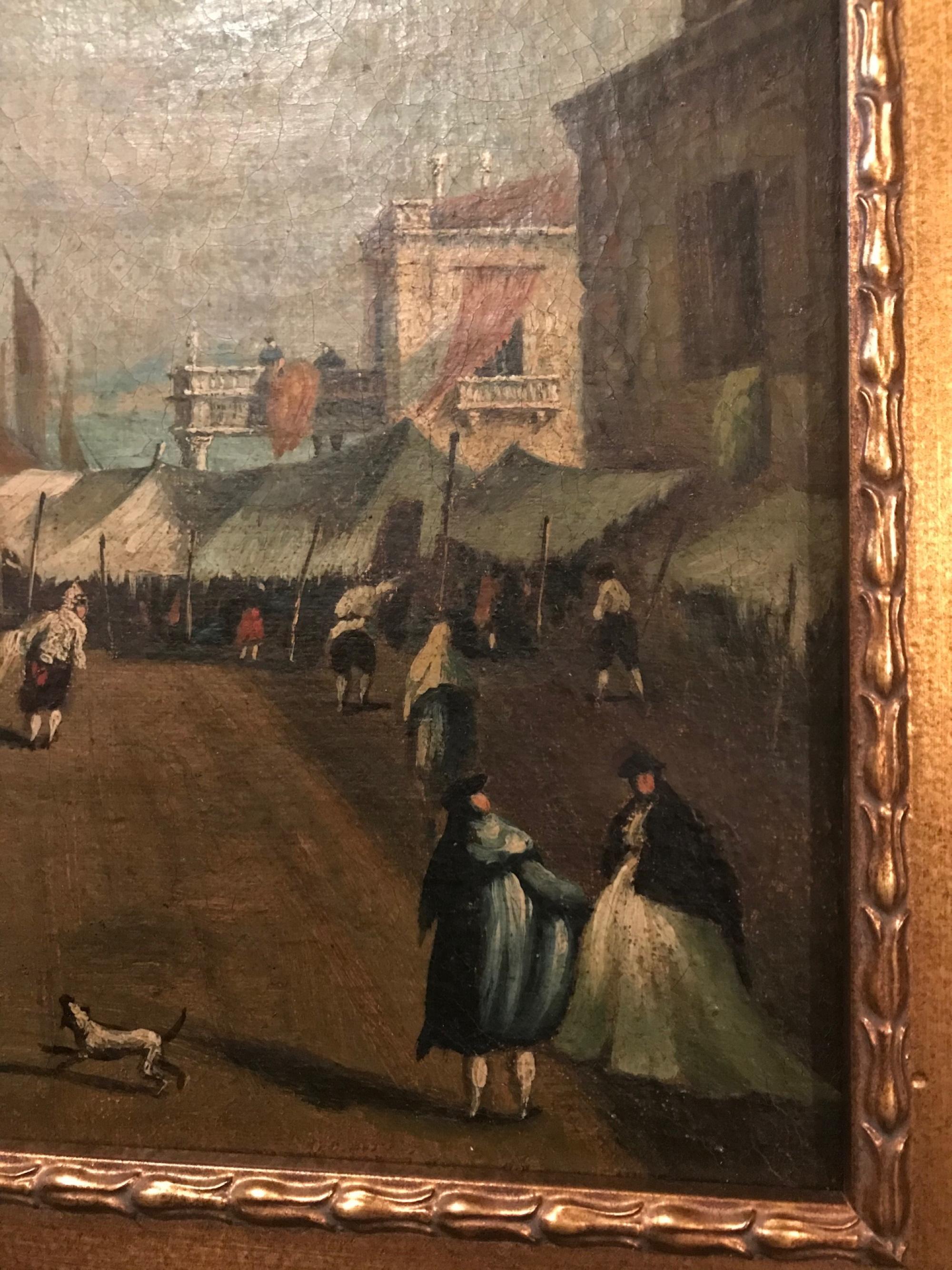 Siglo XVIII Pintura del Viejo Maestro Giacomo Guardi de la laguna veneciana, Procedencia Barroco en venta