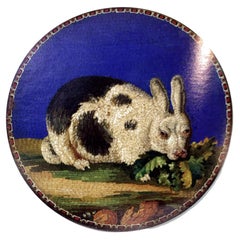 Placa de micro mosaico de conejo Giacomo Raffaelli del siglo XVIII