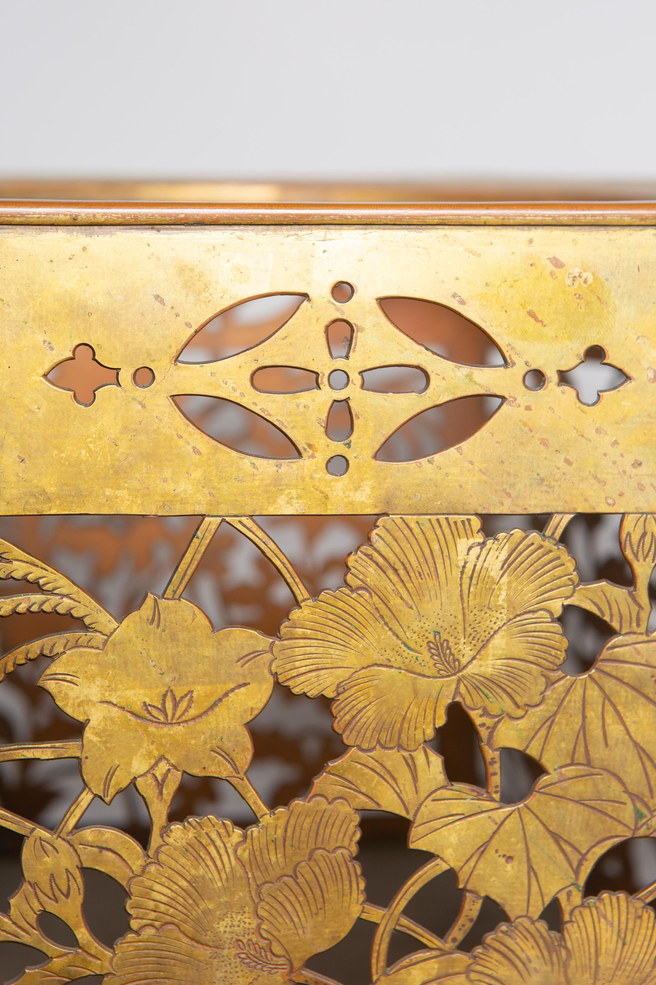 18th Century Gilded Bronze Hibachi In Good Condition In Hudson, NY