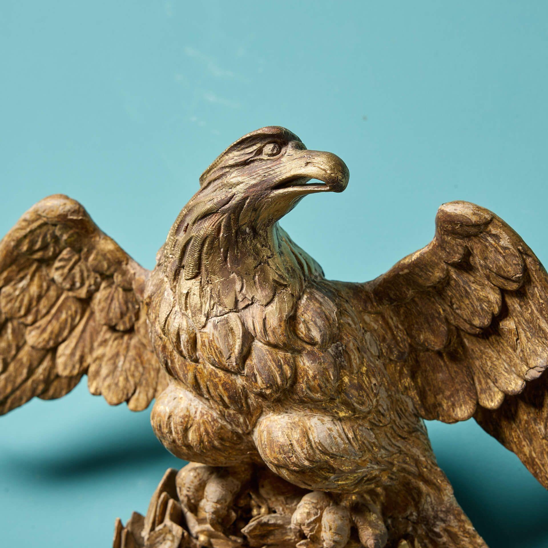 Georgian 18th Century Gilded & Carved Eagle with Patera