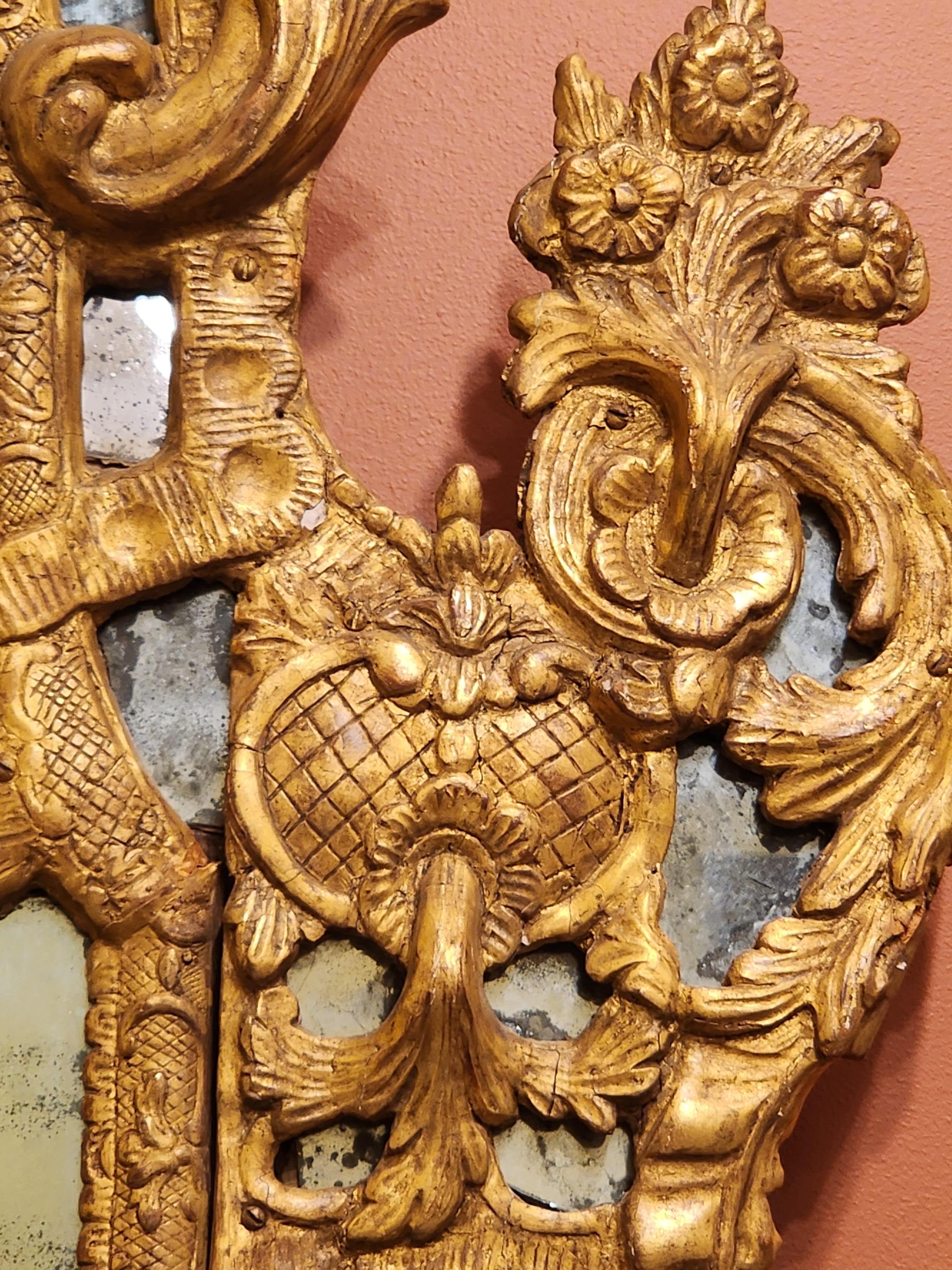 George II Miroir géorgien doré du 18e siècle, grand modèle en vente