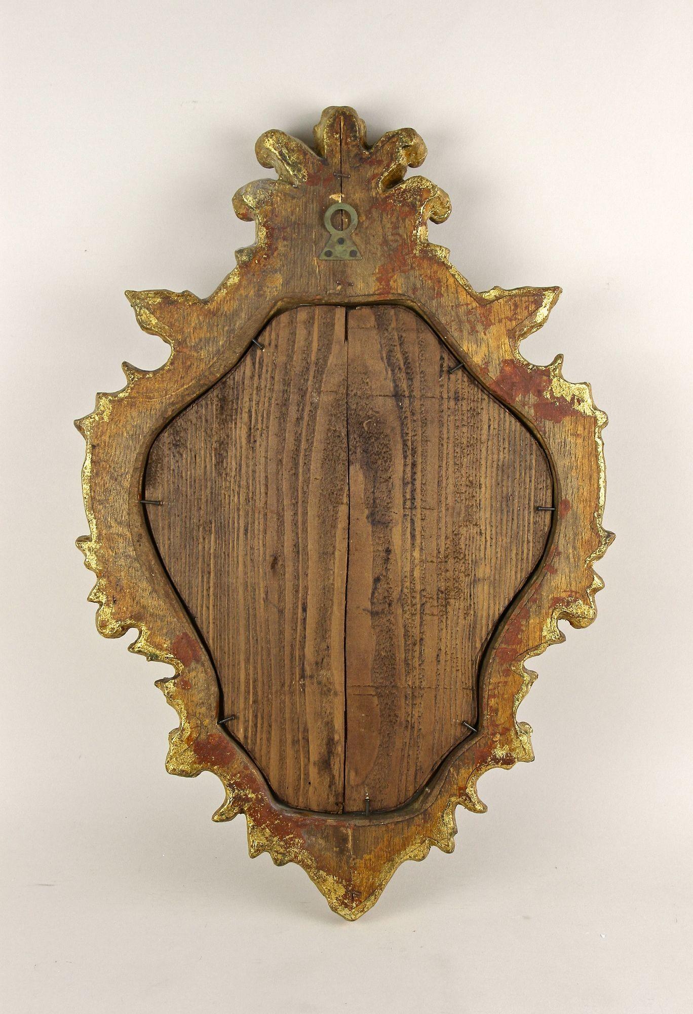 18th Century Gilt Baroque Mirror With Old Mirror Plate, Handcarved - IT ca.1790 10