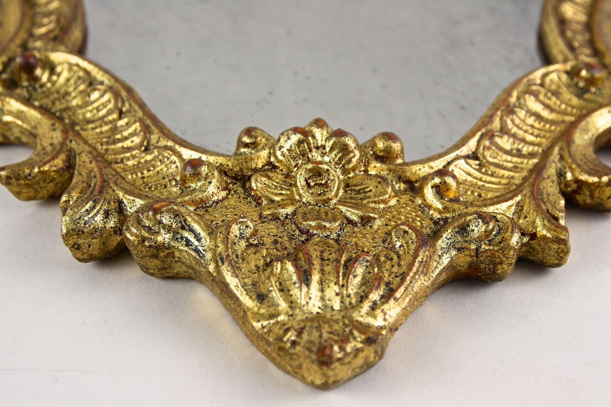 18th Century Gilt Baroque Mirror With Old Mirror Plate, Handcarved - IT ca.1790 3