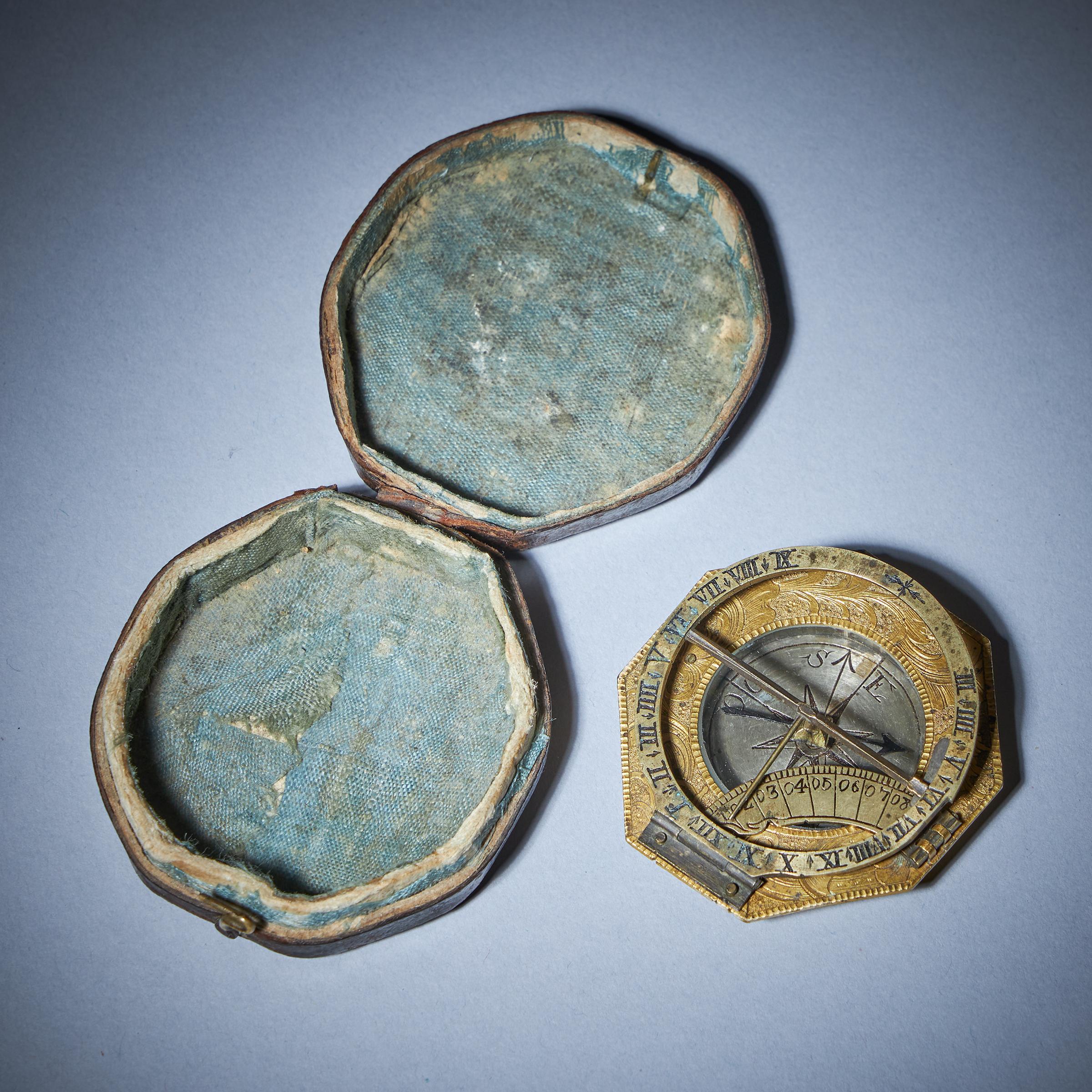 antique sundial compass