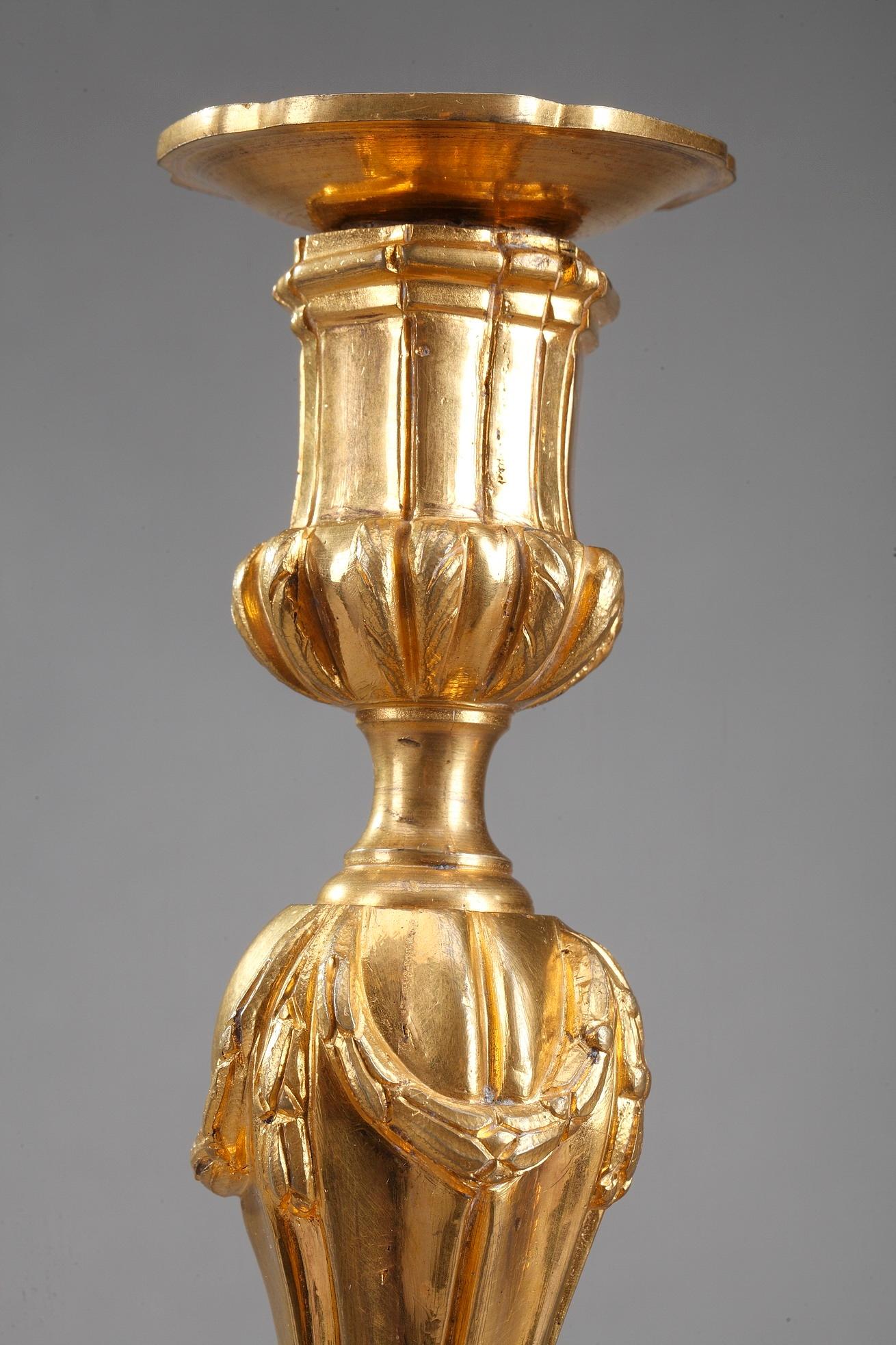 18th Century Gilt Bronze Table Candelabra Centrepieces 1