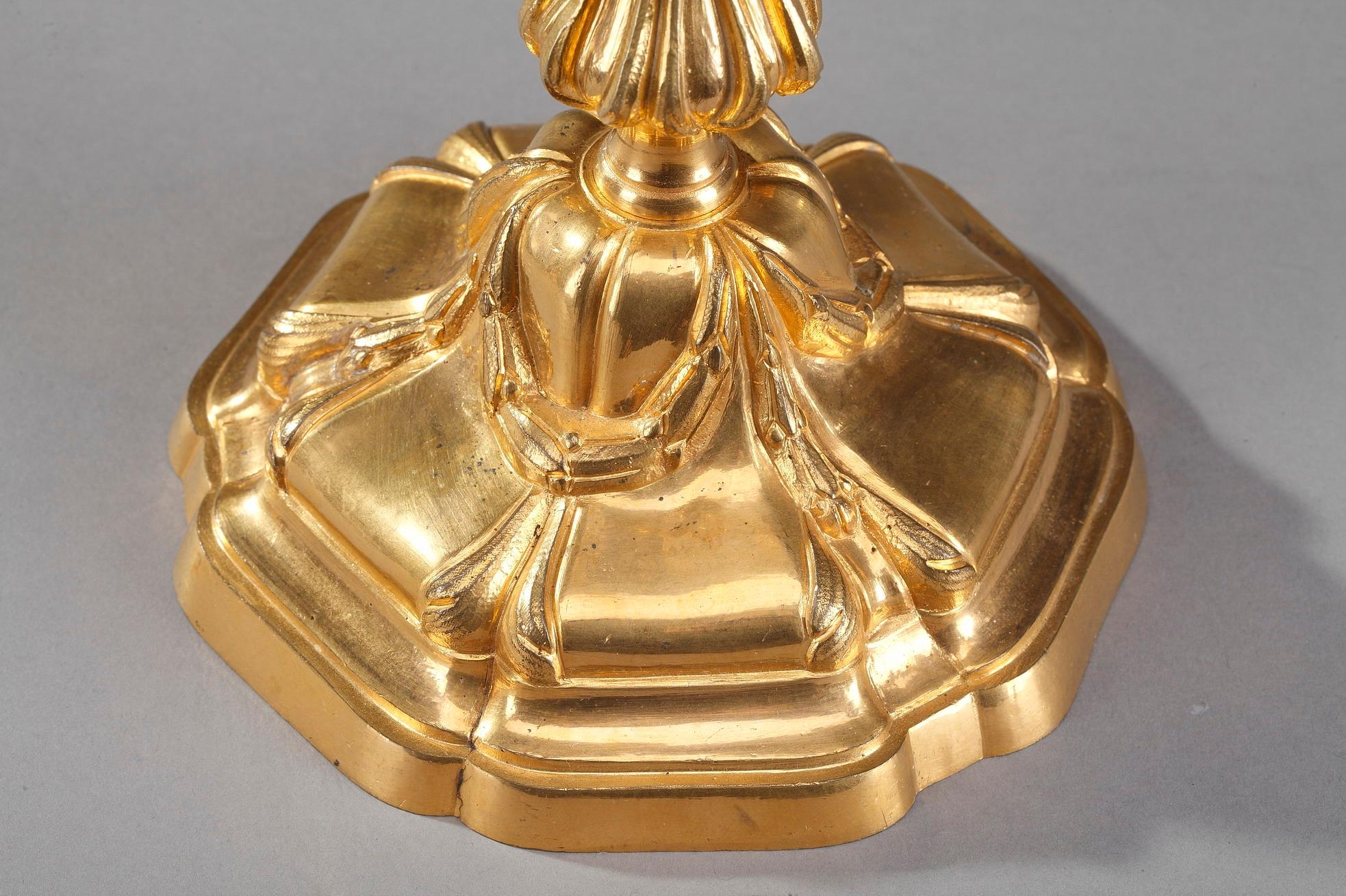 18th Century Gilt Bronze Table Candelabra Centrepieces 2