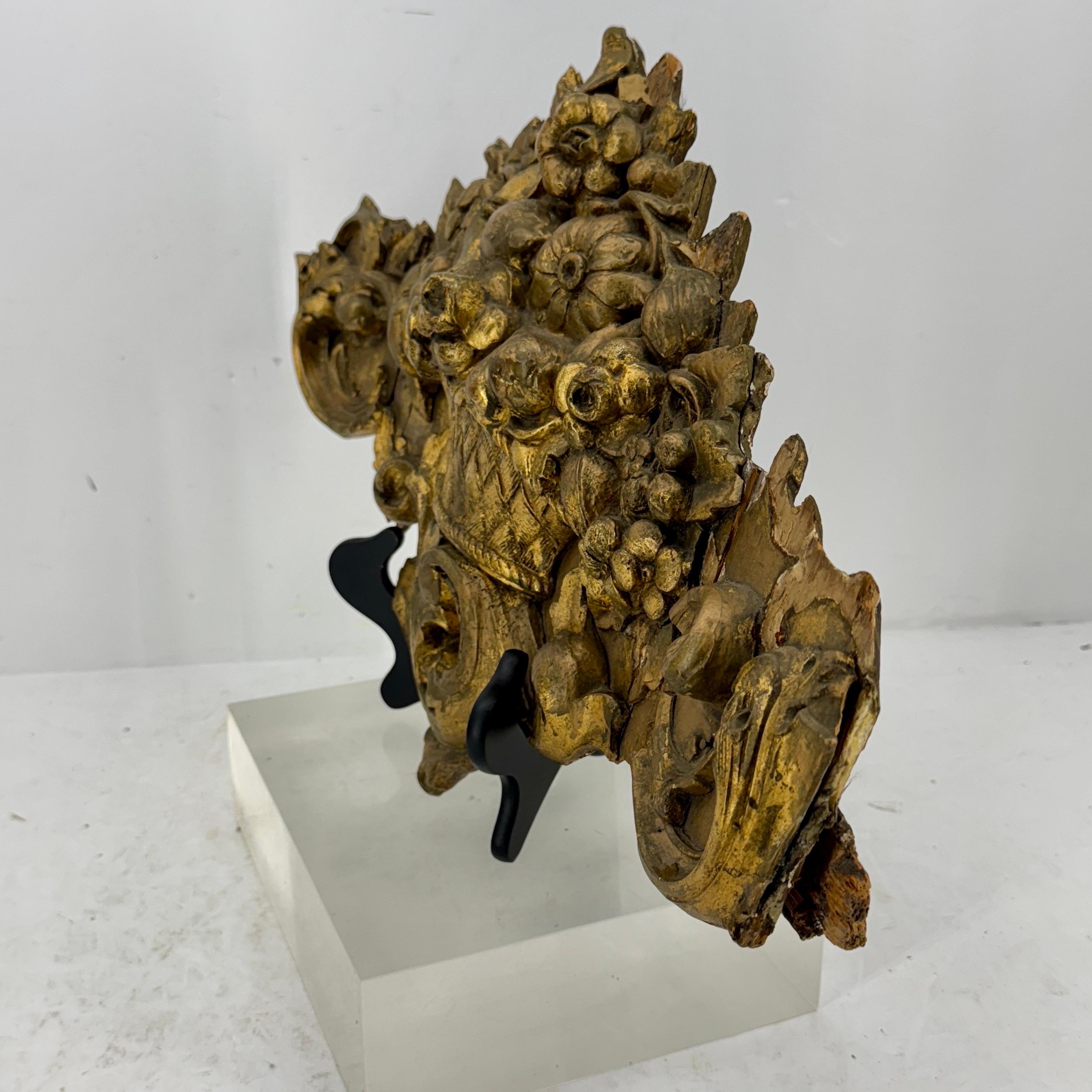 Bois Sculpture architecturale du 18ème siècle, France