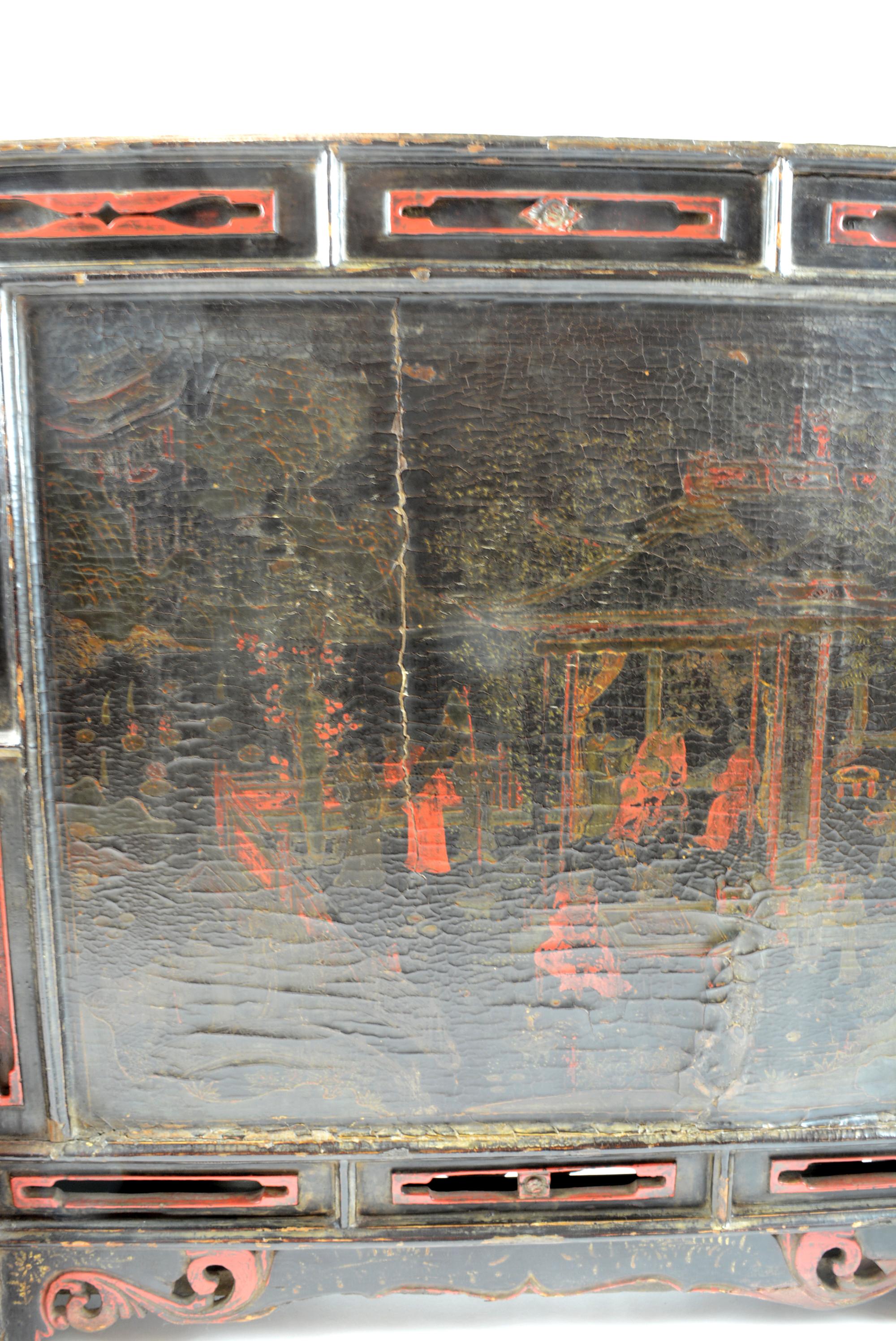 Ecran de table peint et doré du 18ème siècle en vente 2