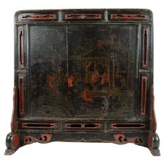 18th Century Gilt Painted Table Screen