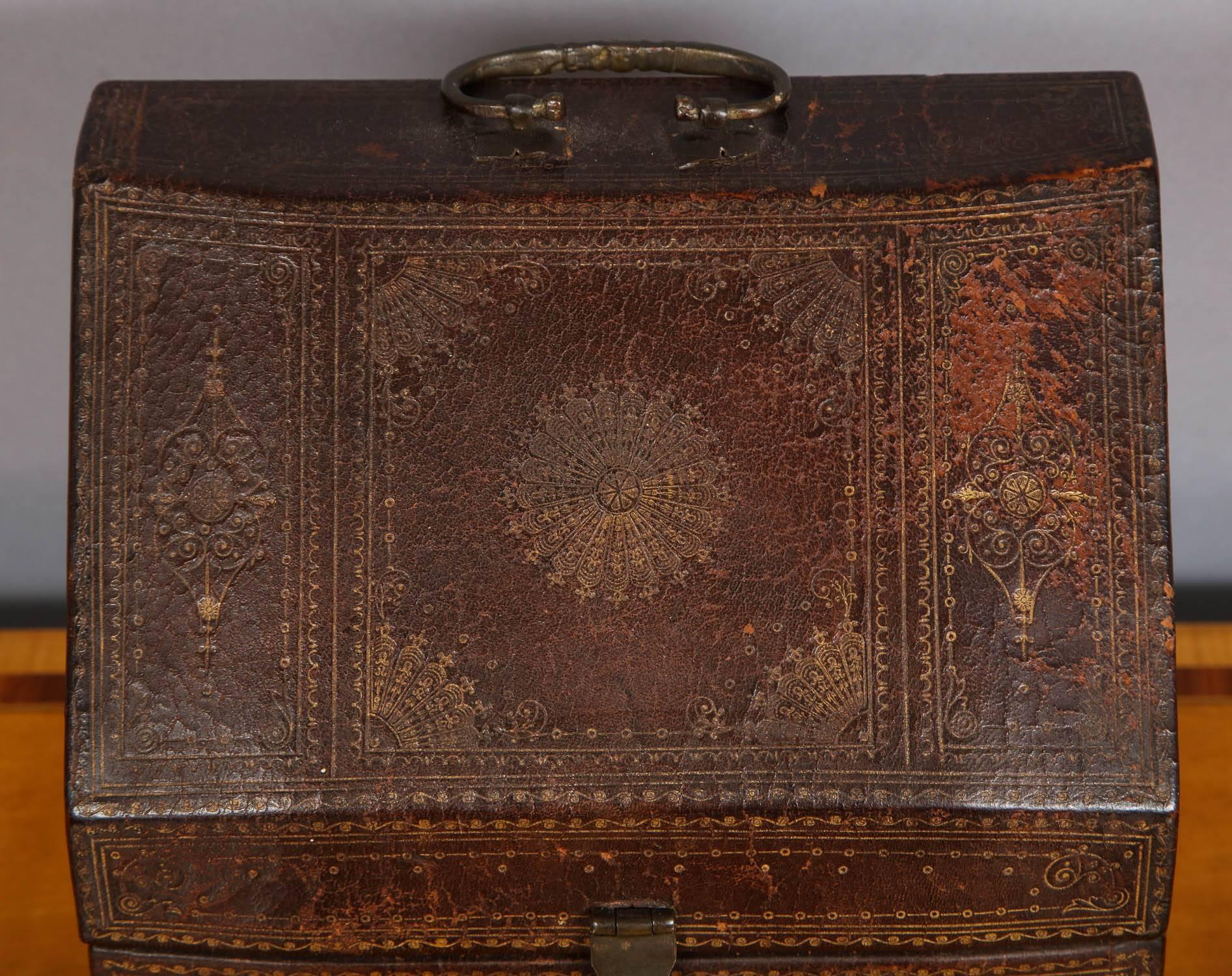 Baroque 18th Century Gilt Tooled Leather Box