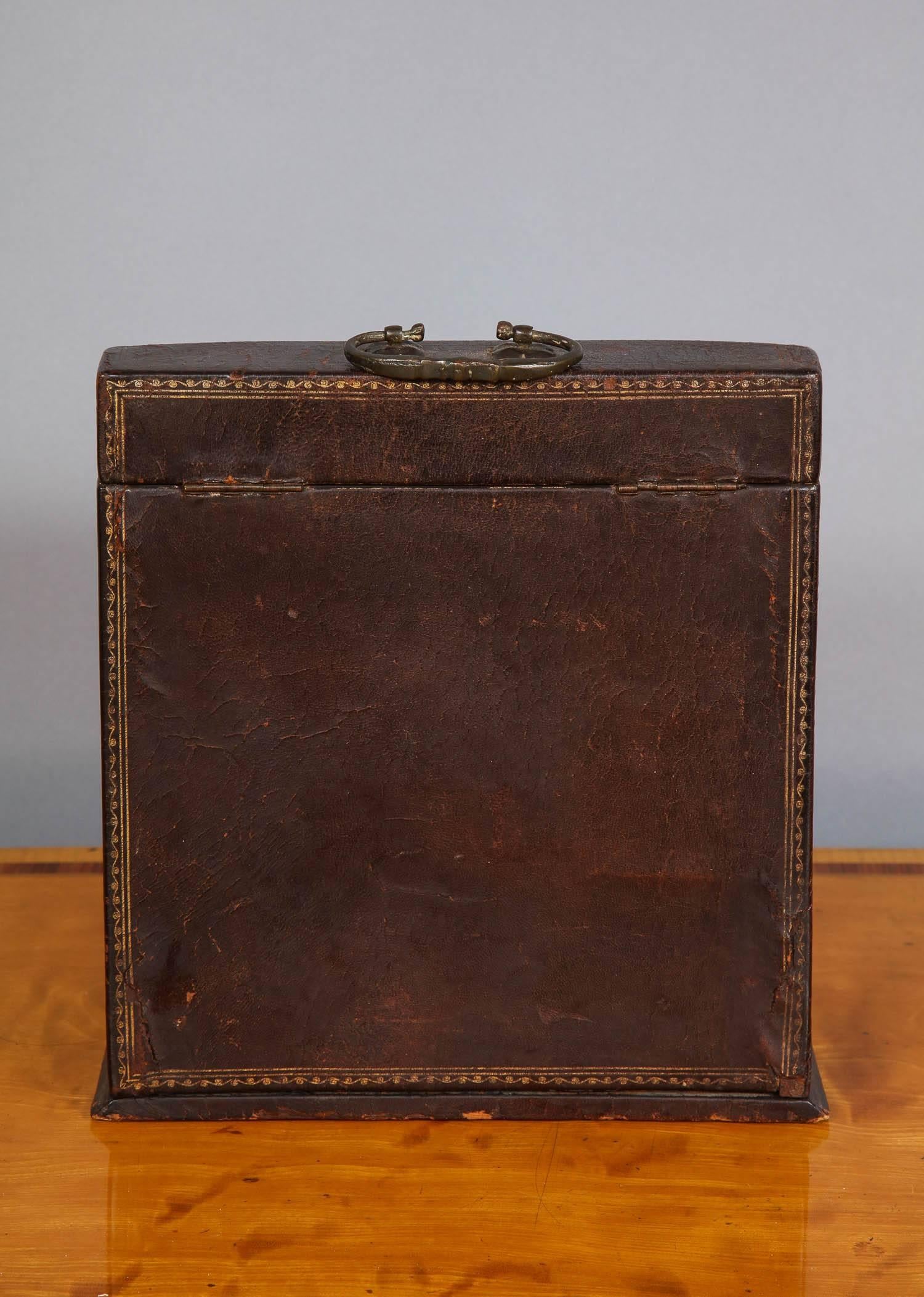 18th Century Gilt Tooled Leather Box 2