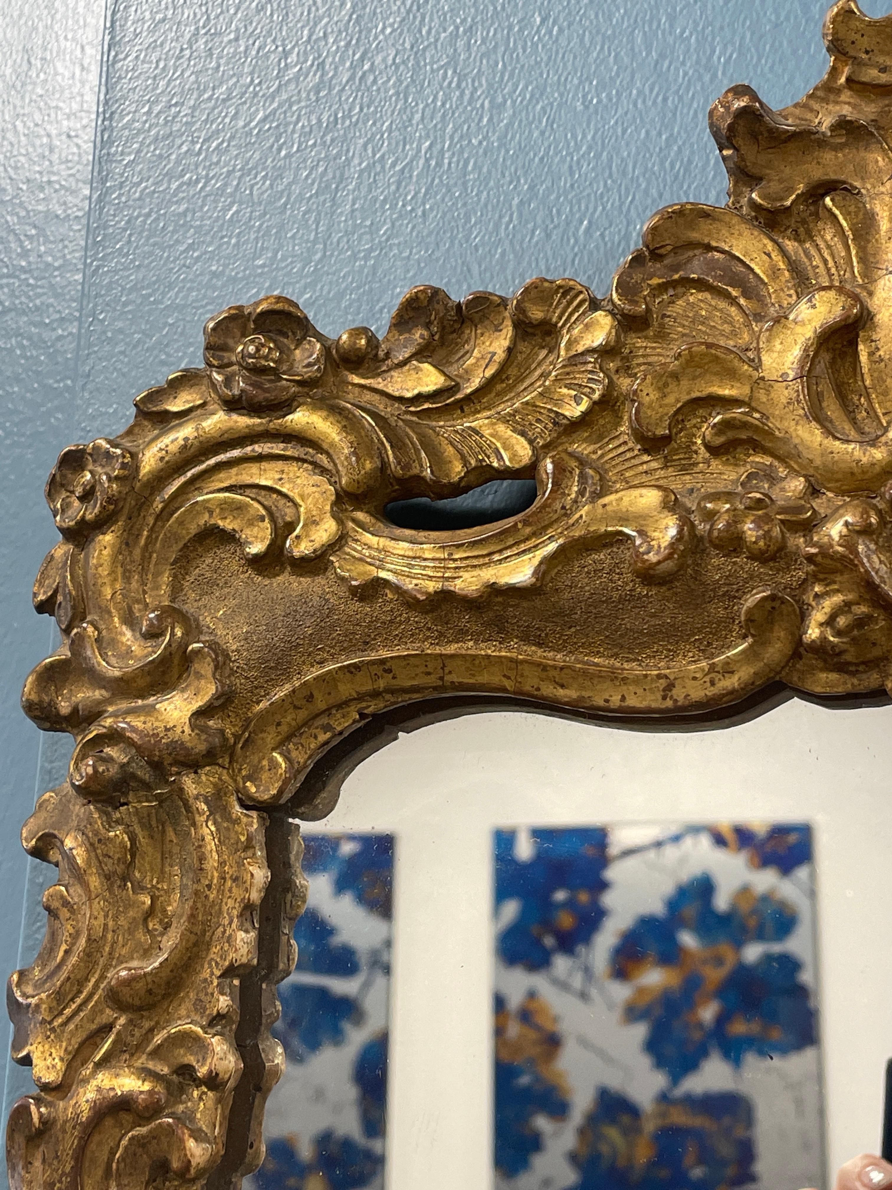 Vergoldeter Wood Wood-Spiegel aus dem 18. im Angebot 2