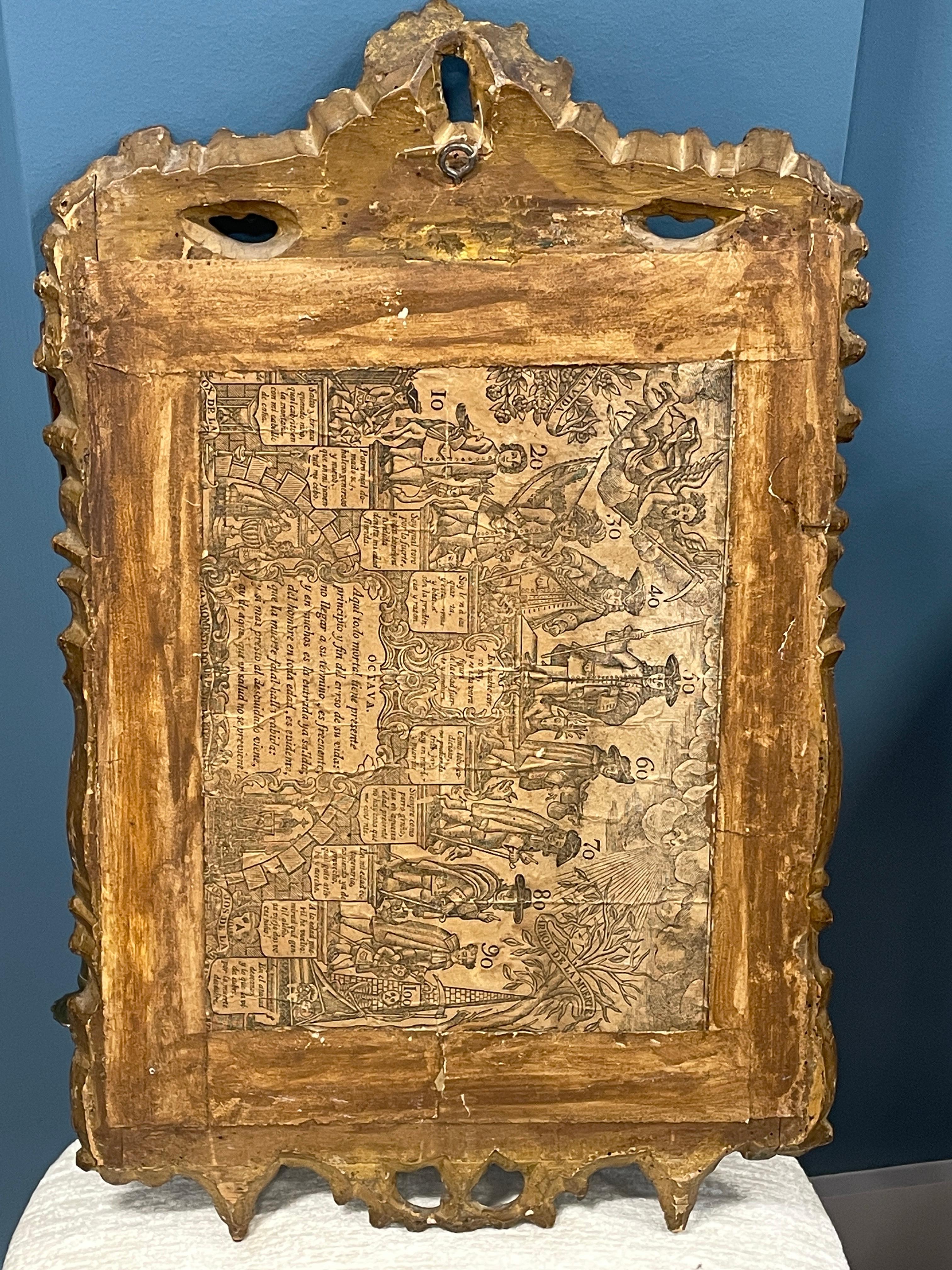 Miroir en bois doré du 18e siècle en vente 3