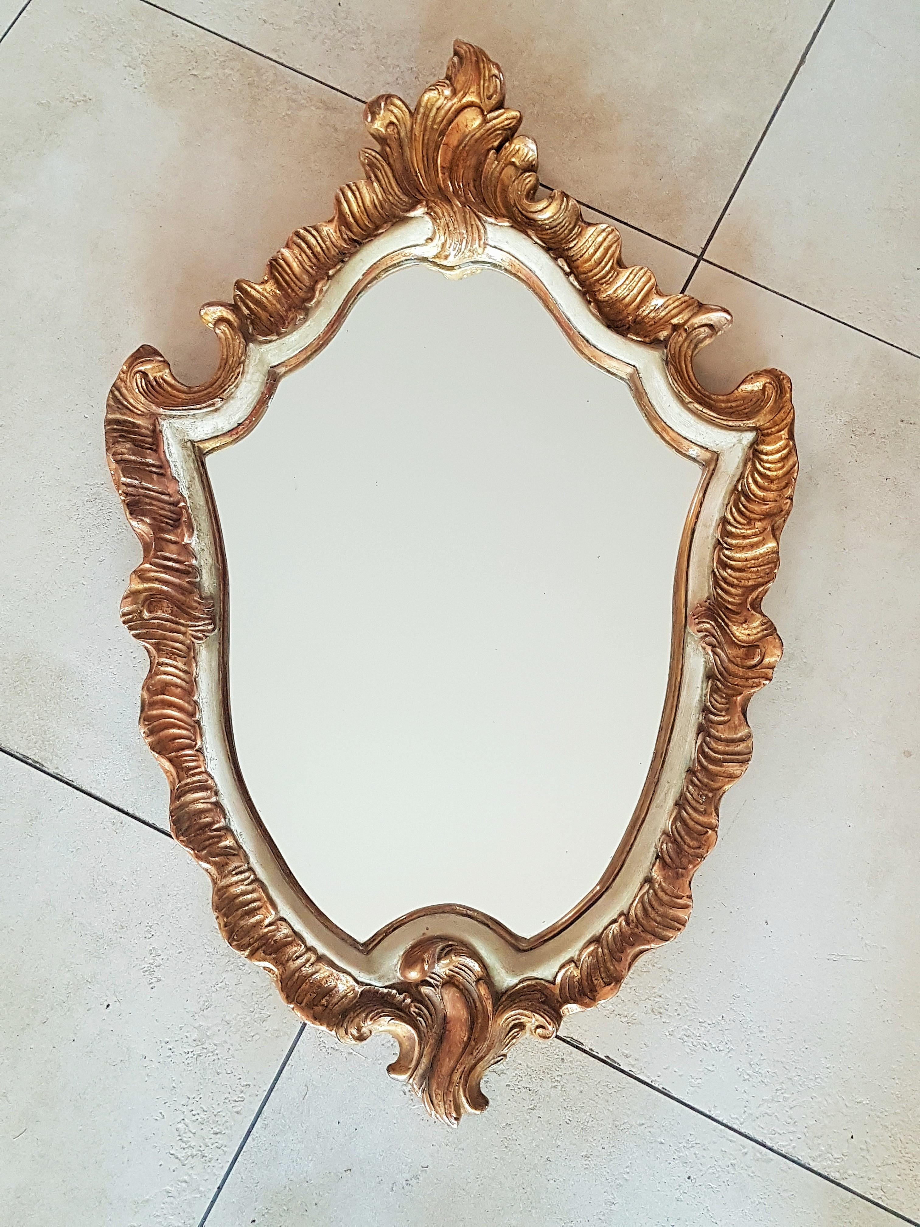 18th Century Giltwood Baroque Wall Mirror Louis XV, France For Sale 15