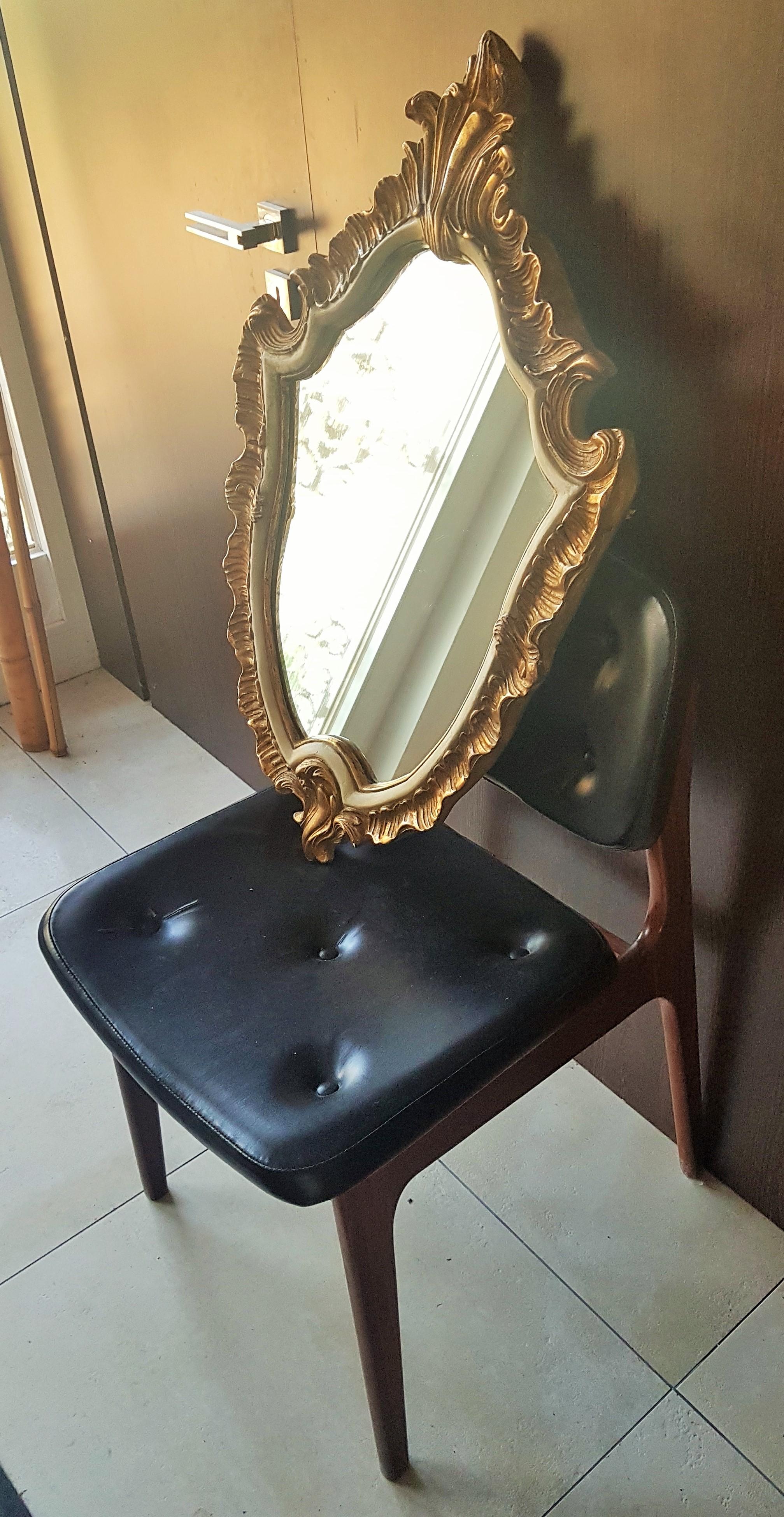 French 18th Century Giltwood Baroque Wall Mirror Louis XV, France For Sale