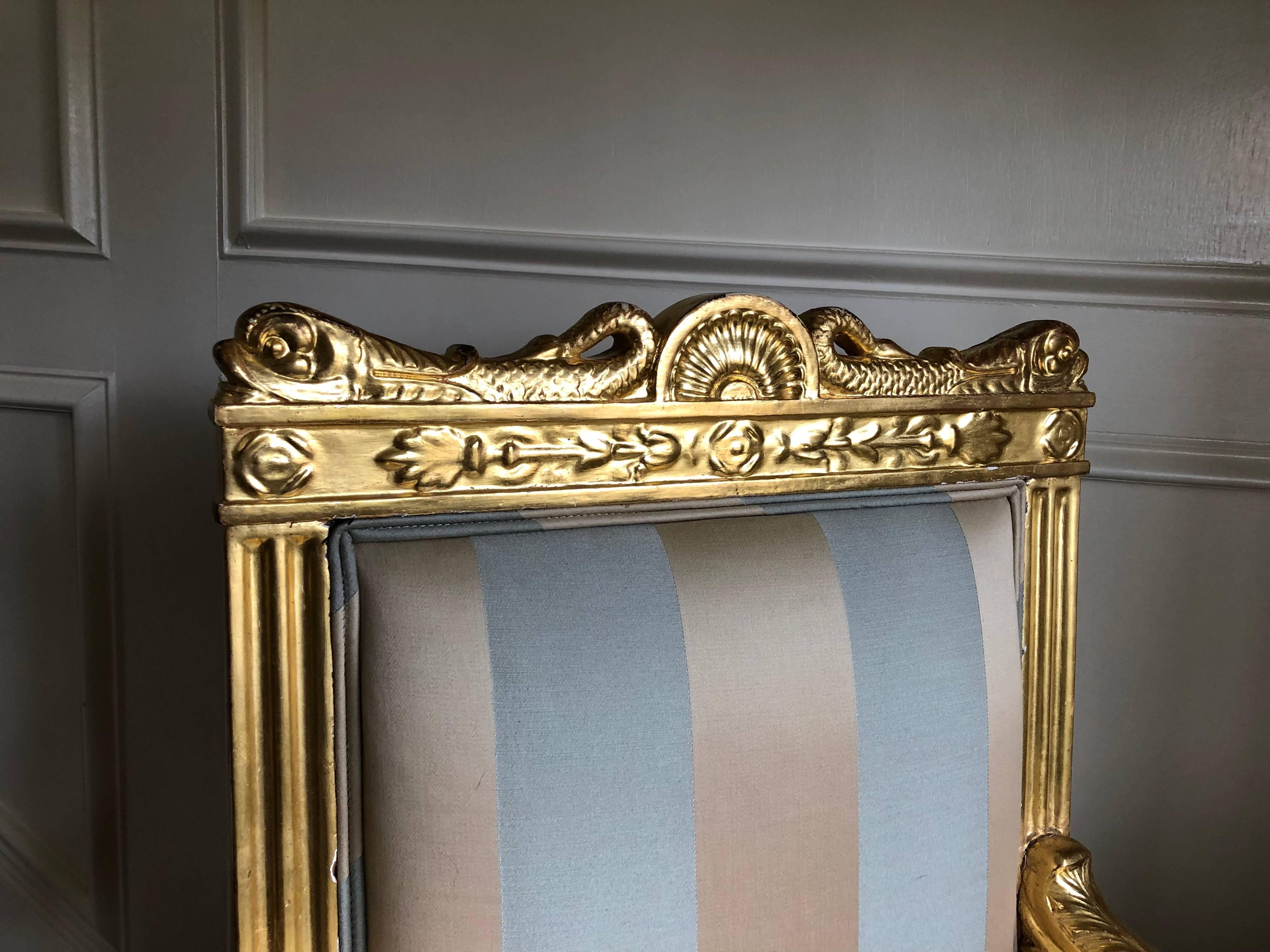 18th Century Giltwood Bergere by Georges Jacob 1