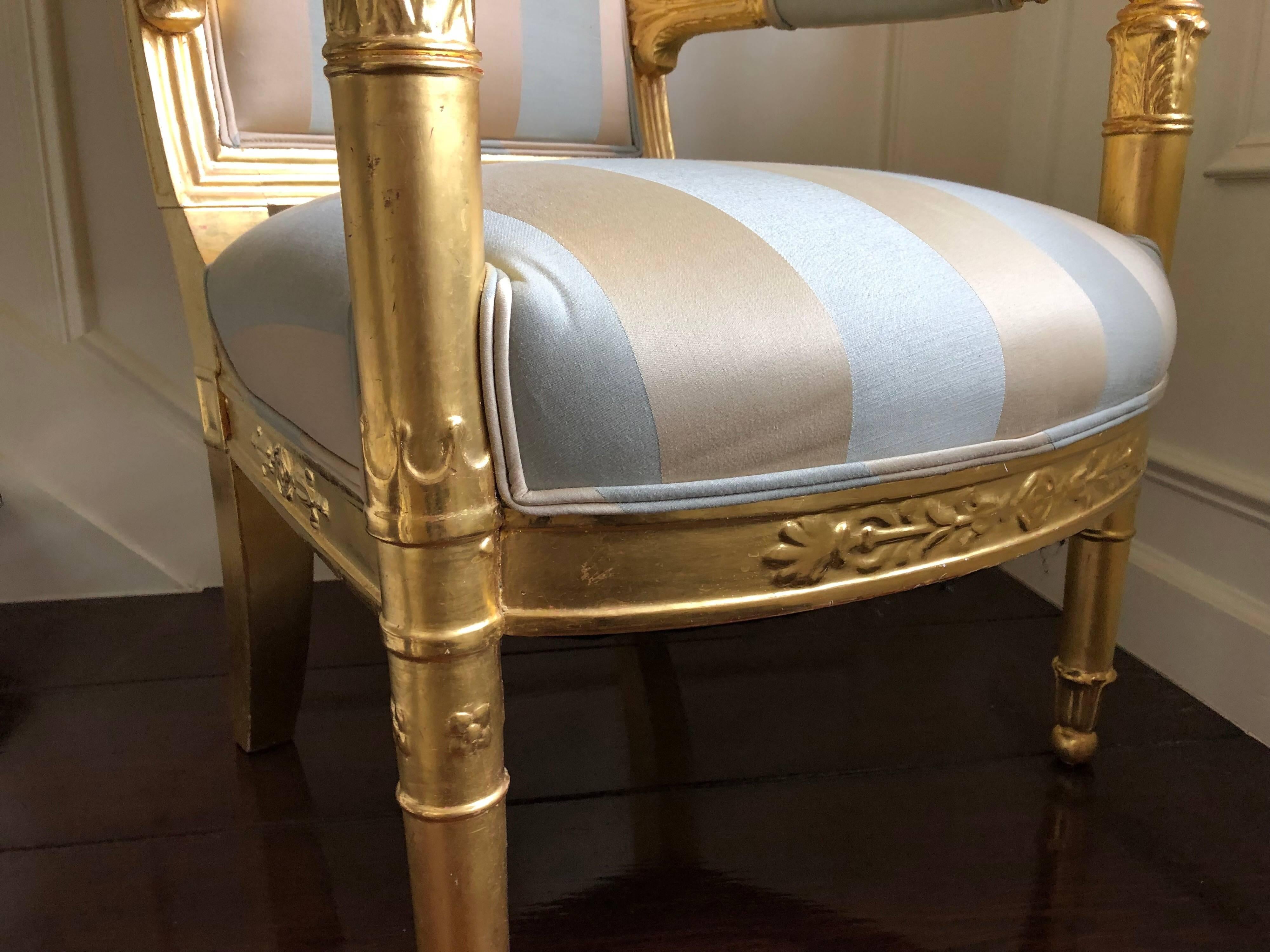 18th Century Giltwood Bergere by Georges Jacob 3